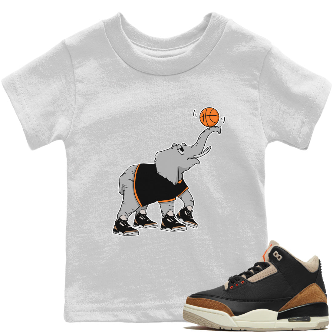 Jordan 3 Desert Elephant Sneaker Matching T-Shirt Juggling Elephant Sneaker Tees Jordan 3 Desert Elephant Sneaker Release Tees Kids Shirts