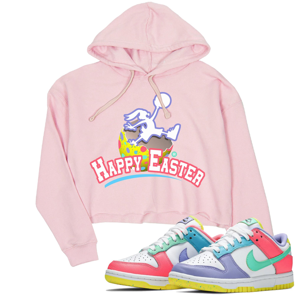 Dunk Easter Candy Sneaker Match Tees Jumpman Bunny Streetwear Sneaker Shirt Holiday Easter T-Shirt Sneaker Release Tees Women's Shirts Pink 1