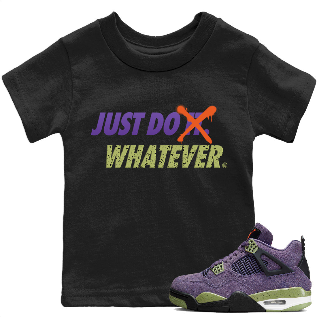 Jordan 4 Canyon Purple Sneaker Matching T-Shirt Just Do Whatever Sneaker Tees Jordan 4 Canyon Purple Sneaker Release Tees Kids Shirts