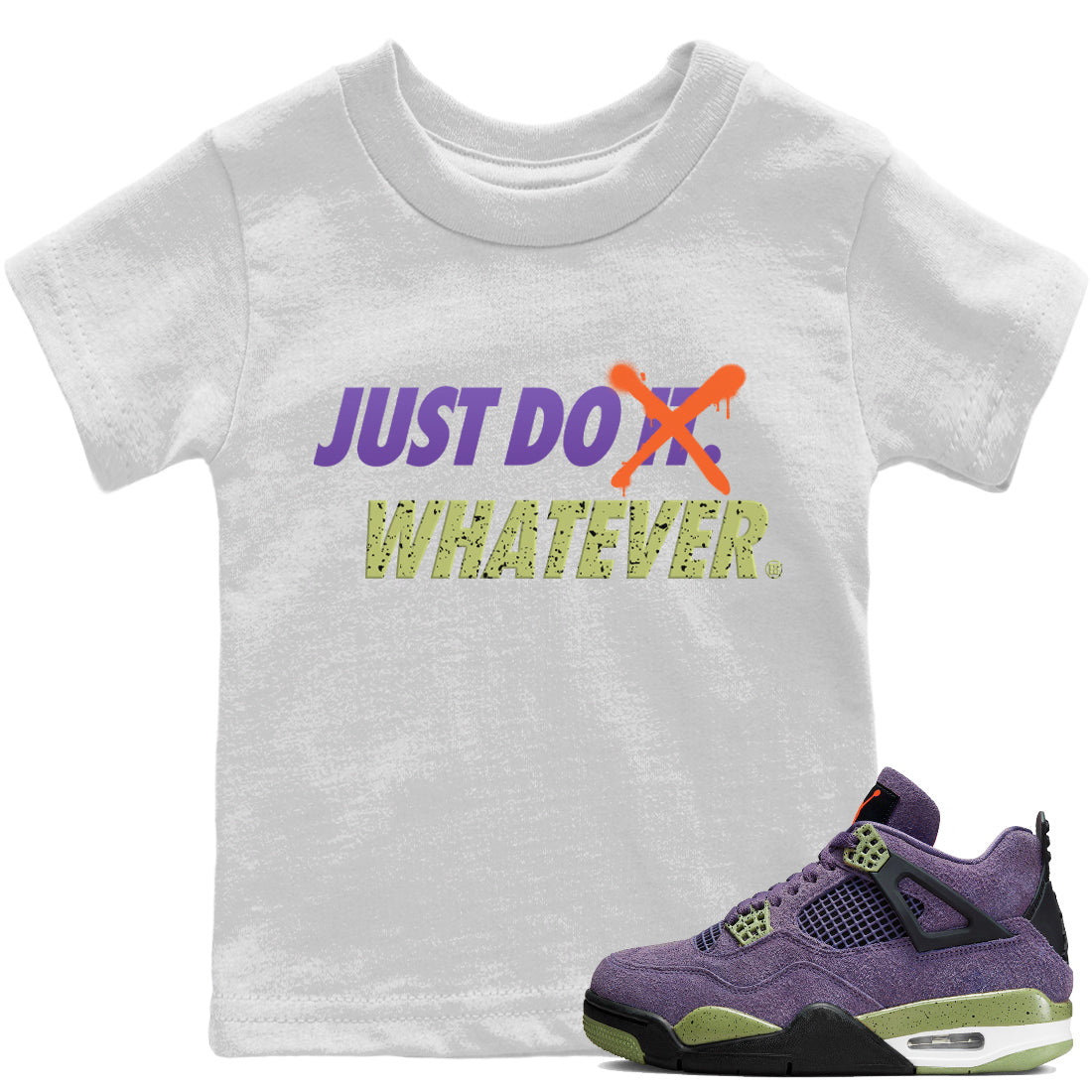 Jordan 4 Canyon Purple Sneaker Matching T-Shirt Just Do Whatever Sneaker Tees Jordan 4 Canyon Purple Sneaker Release Tees Kids Shirts