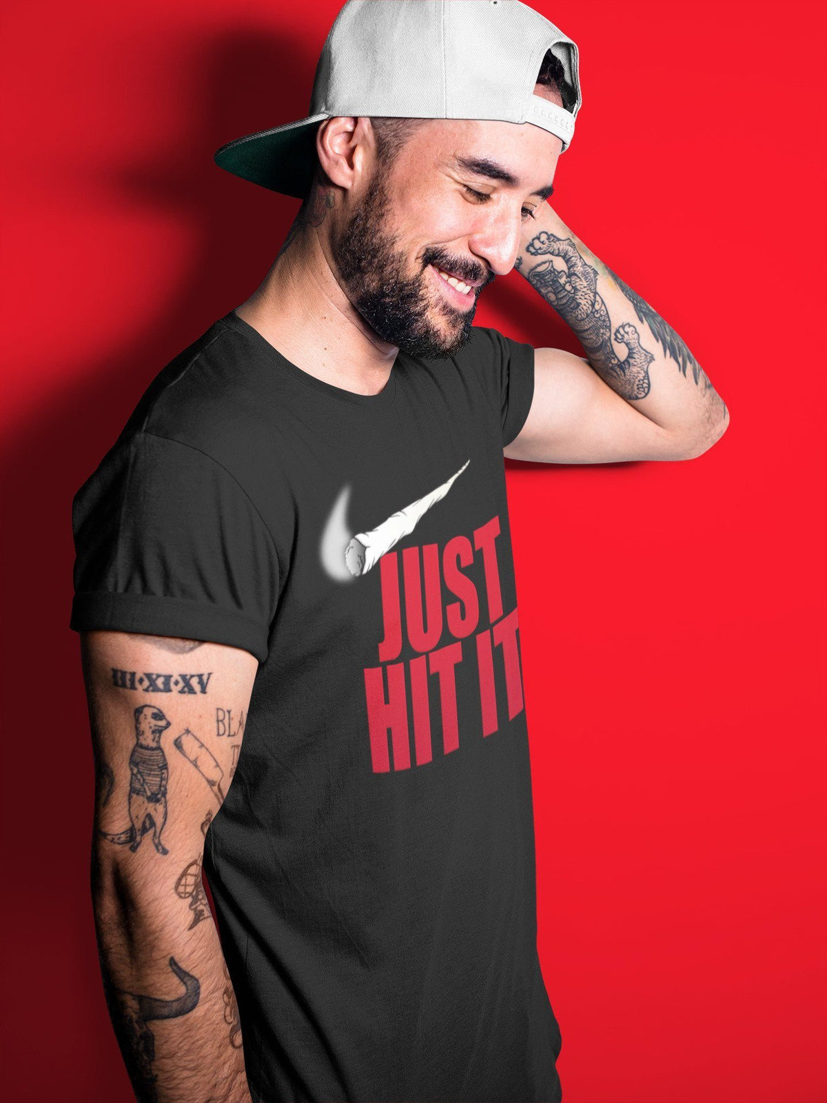 Jordan 1 Chicago Sneaker Matching T-Shirt Just Hit It Sneaker Tees Jordan 1 Chicago Sneaker Release Tees Crew Neck Tees
