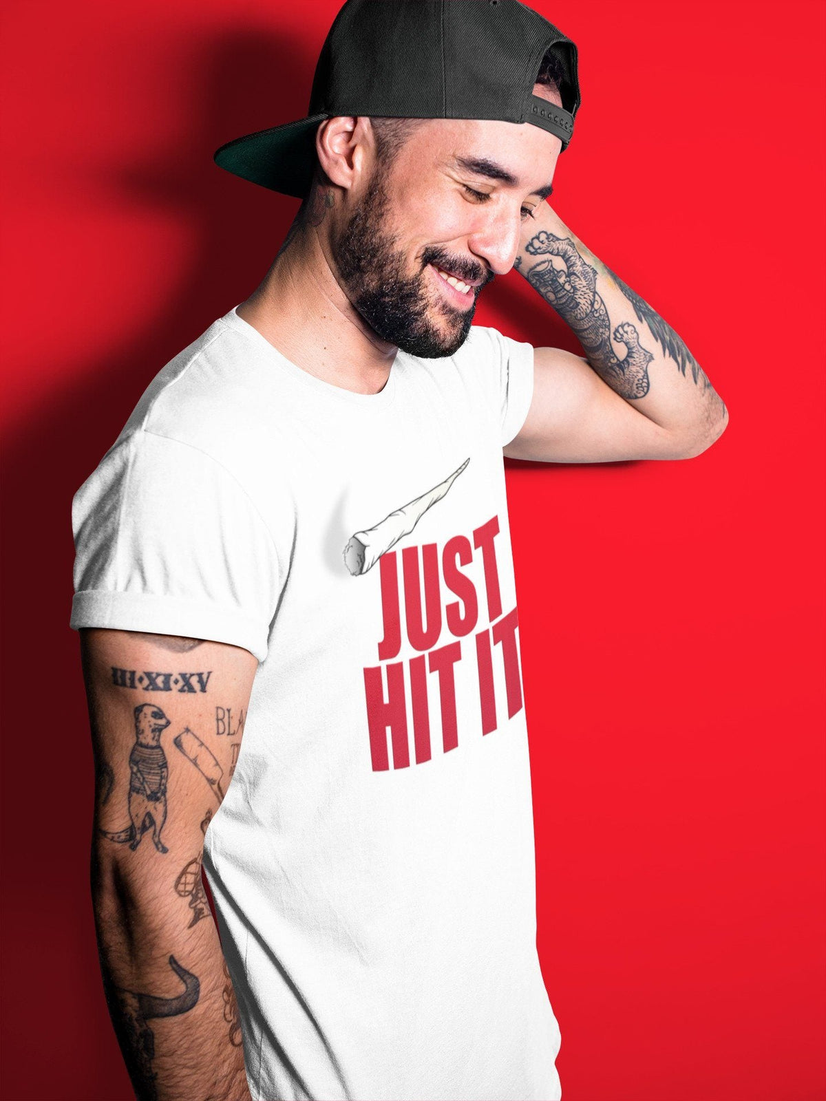 Jordan 1 Chicago Sneaker Matching T-Shirt Just Hit It Sneaker Tees Jordan 1 Chicago Sneaker Release Tees Crew Neck Tees