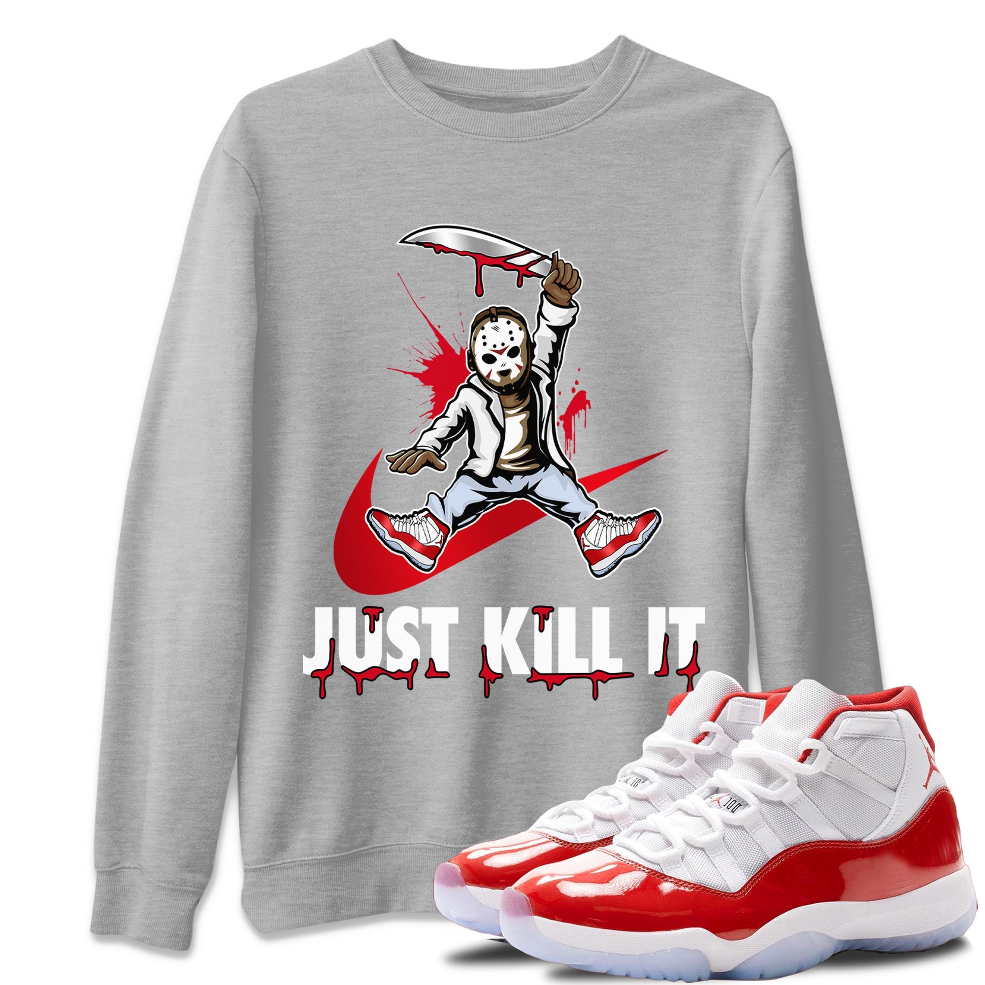 Jordan 11 Cherry Shirt To Match Jordans Just Kill It Sneaker Tees Jordan 11 Cherry Drip Gear Zone Sneaker Matching Clothing Unisex Shirts