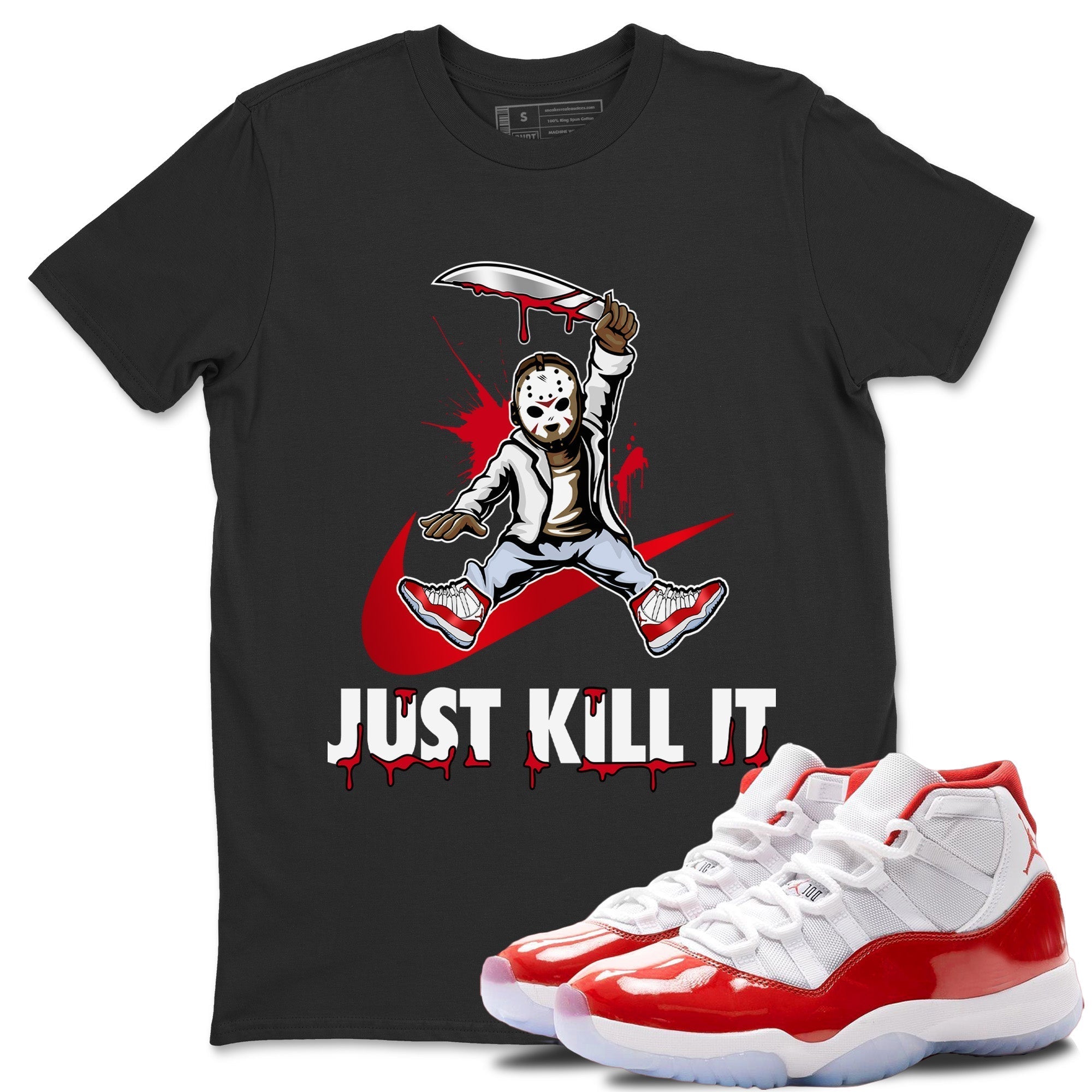 Jordan 11 Cherry Shirt To Match Jordans Just Kill It Sneaker Tees Jordan 11 Cherry Drip Gear Zone Sneaker Matching Clothing Unisex Shirts