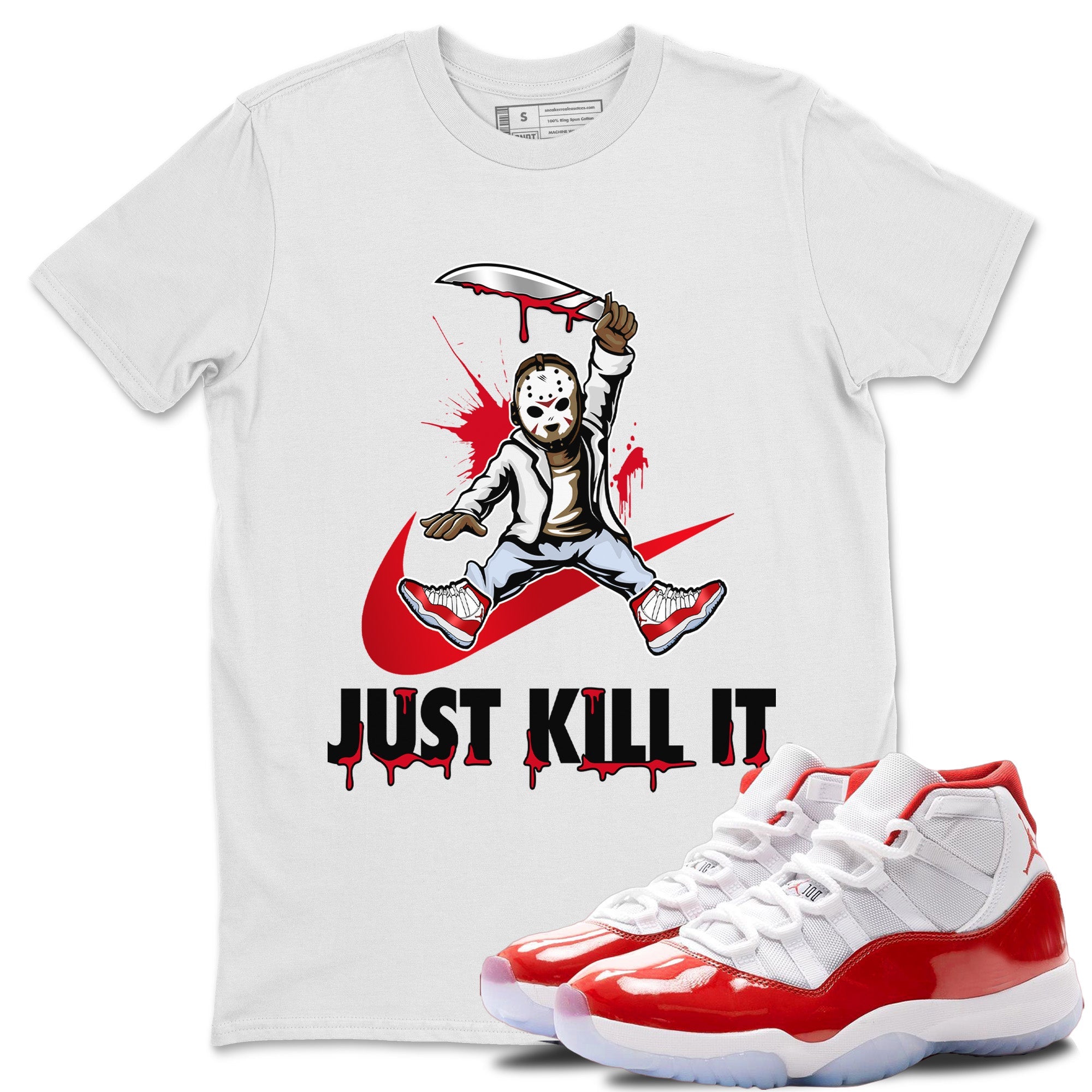 Jordan 11 Cherry Shirt To Match Jordans Just Kill It Sneaker Tees Jordan 11 Cherry Drip Gear Zone Sneaker Matching Clothing Unisex Shirts