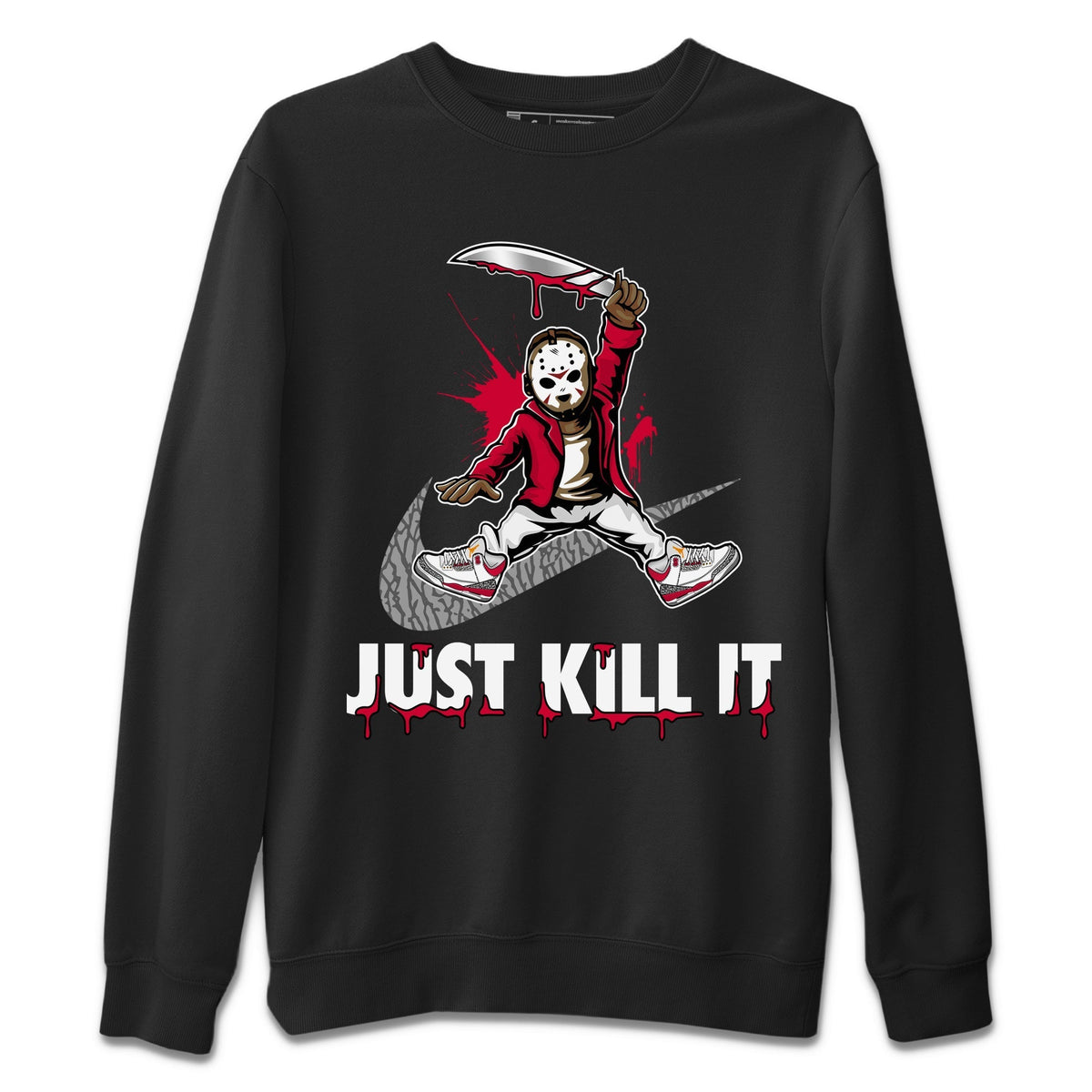 Jordan 3 Cardinal Sneaker Matching T-Shirt Just Kill It Sneaker Tees Jordan 3 Cardinal Sneaker Release Tees Crew Neck Tees