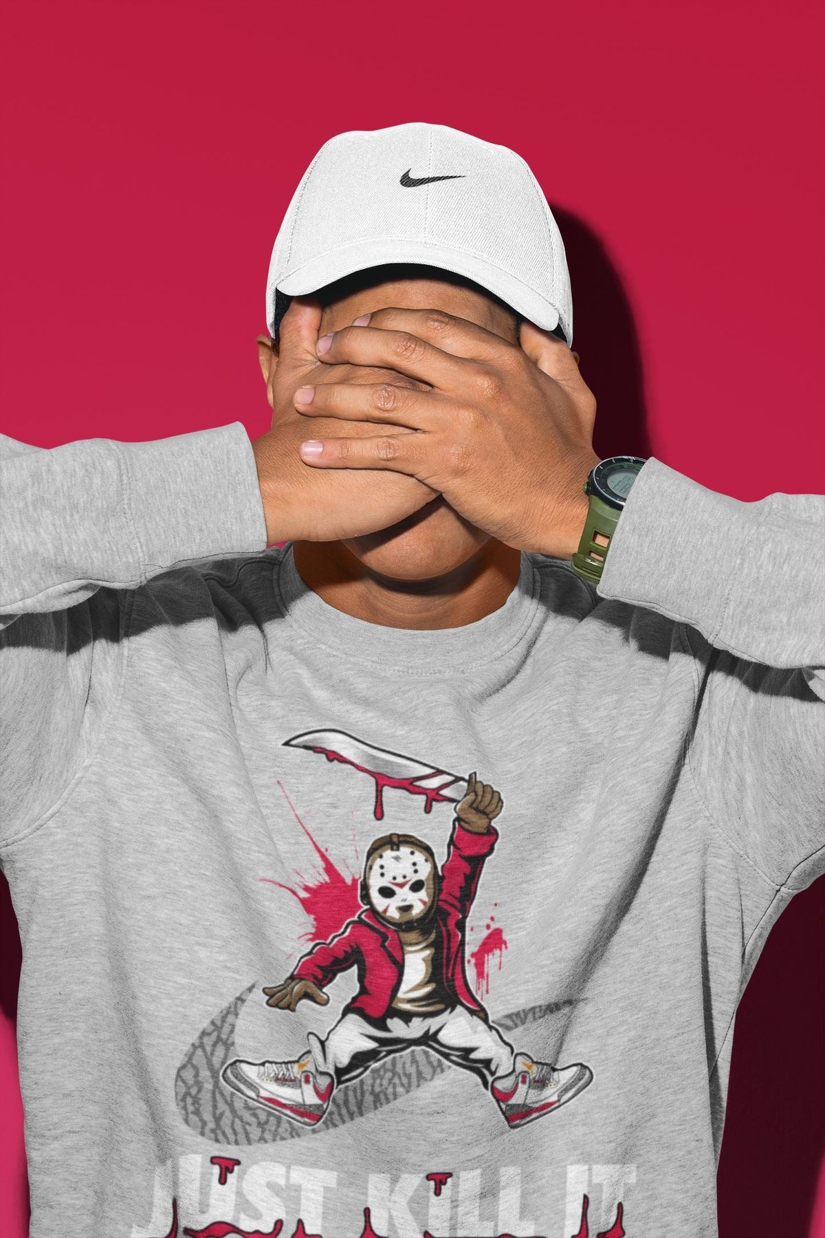 Jordan 3 Cardinal Sneaker Matching T-Shirt Just Kill It Sneaker Tees Jordan 3 Cardinal Sneaker Release Tees Crew Neck Tees