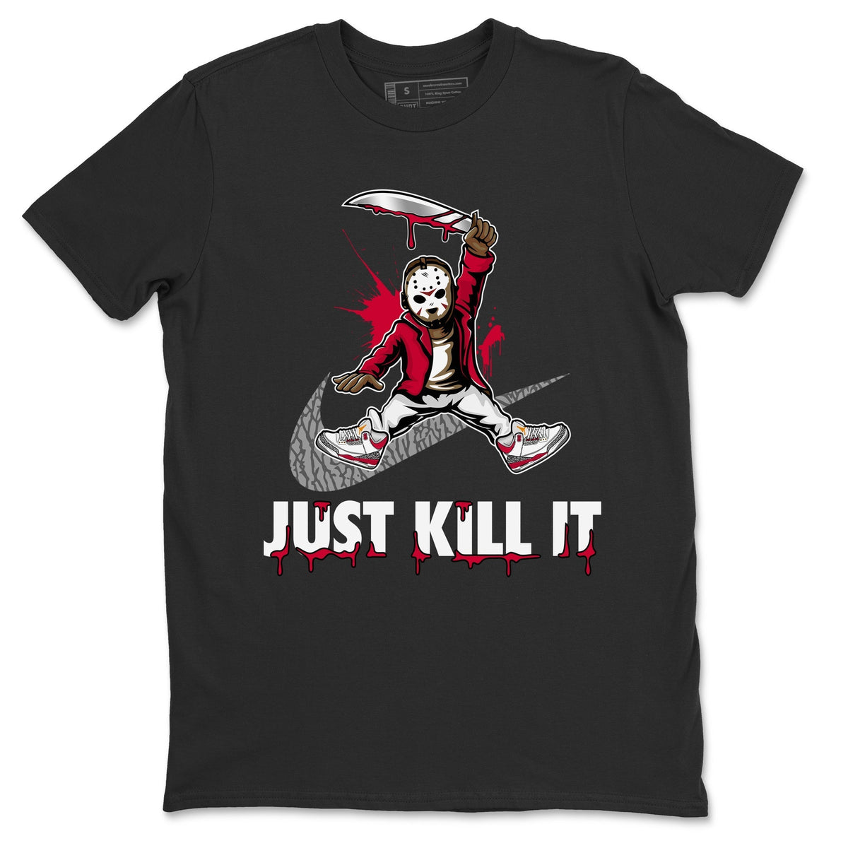 Jordan 3 Cardinal Sneaker Matching T-Shirt Just Kill It Sneaker Tees Jordan 3 Cardinal Sneaker Release Tees Crew Neck Tees