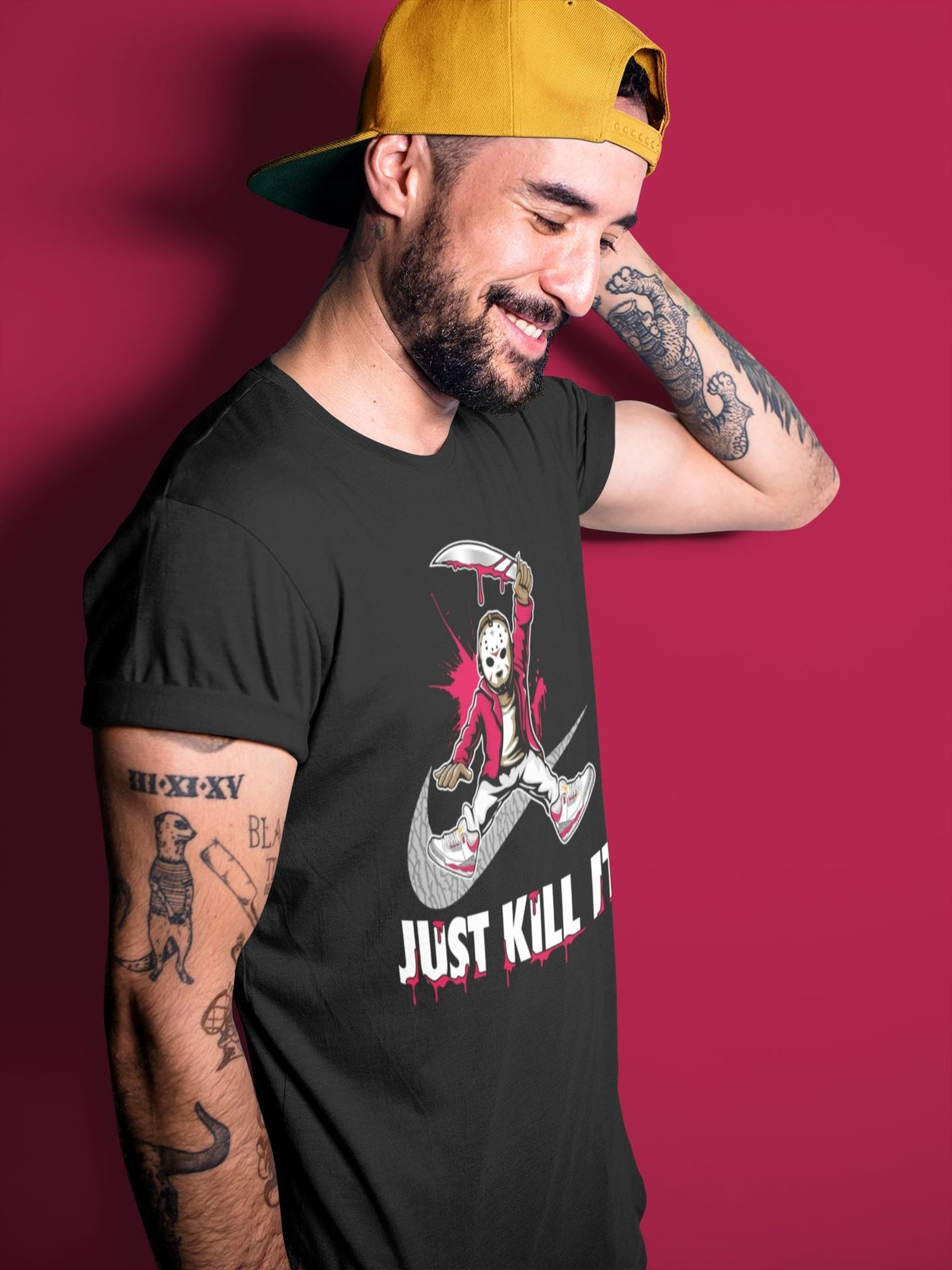 Jordan 3 Cardinal Sneaker Matching T-Shirt Just Kill It Sneaker Tees Jordan 3 Cardinal Sneaker Release Tees Crew Neck Tees