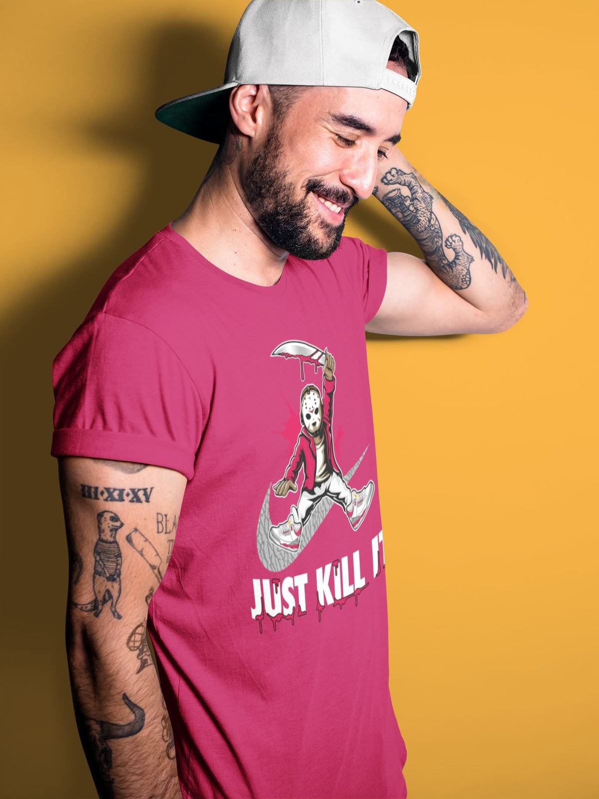 Jordan 3 Cardinal Sneaker Matching T-Shirt Just Kill It Sneaker Tees Jordan 3 Cardinal Sneaker Release Tees Crew Neck Tees