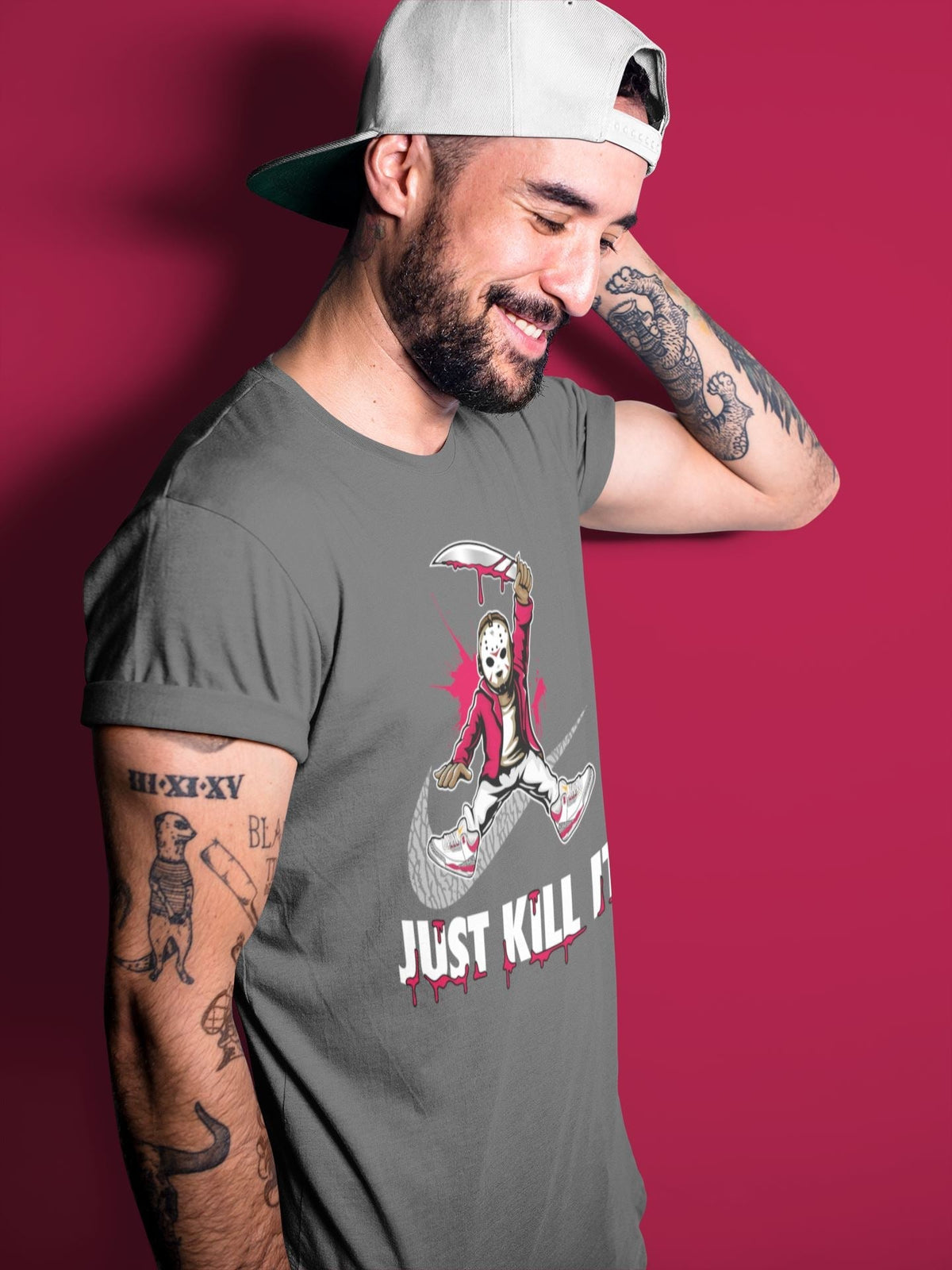 Jordan 3 Cardinal Sneaker Matching T-Shirt Just Kill It Sneaker Tees Jordan 3 Cardinal Sneaker Release Tees Crew Neck Tees