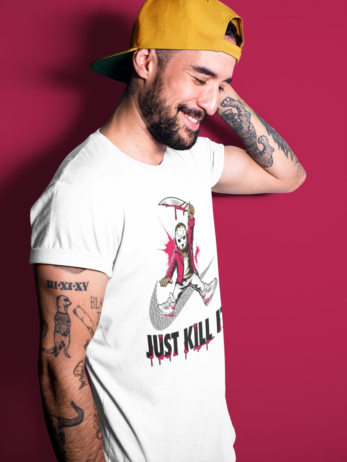 Jordan 3 Cardinal Sneaker Matching T-Shirt Just Kill It Sneaker Tees Jordan 3 Cardinal Sneaker Release Tees Crew Neck Tees