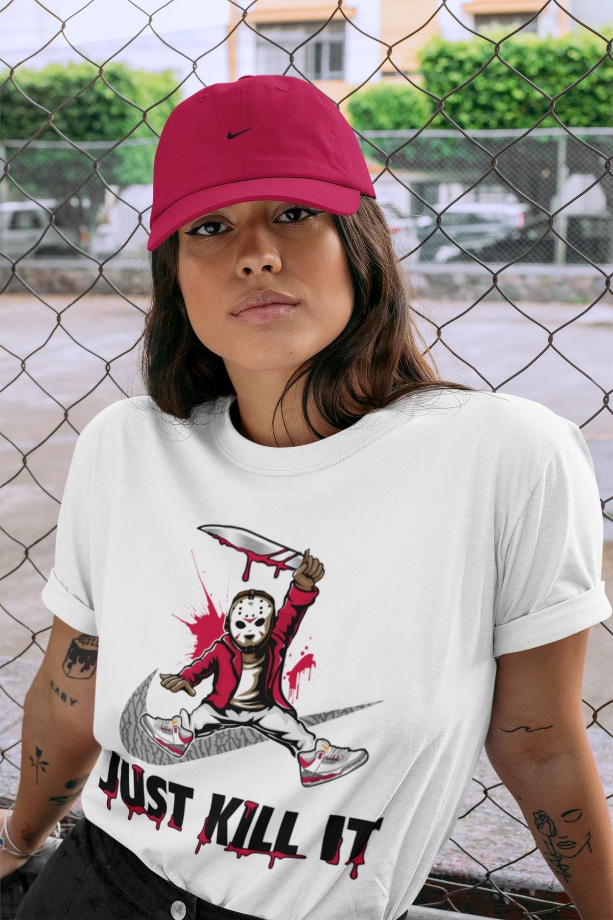 Jordan 3 Cardinal Sneaker Matching T-Shirt Just Kill It Sneaker Tees Jordan 3 Cardinal Sneaker Release Tees Crew Neck Tees