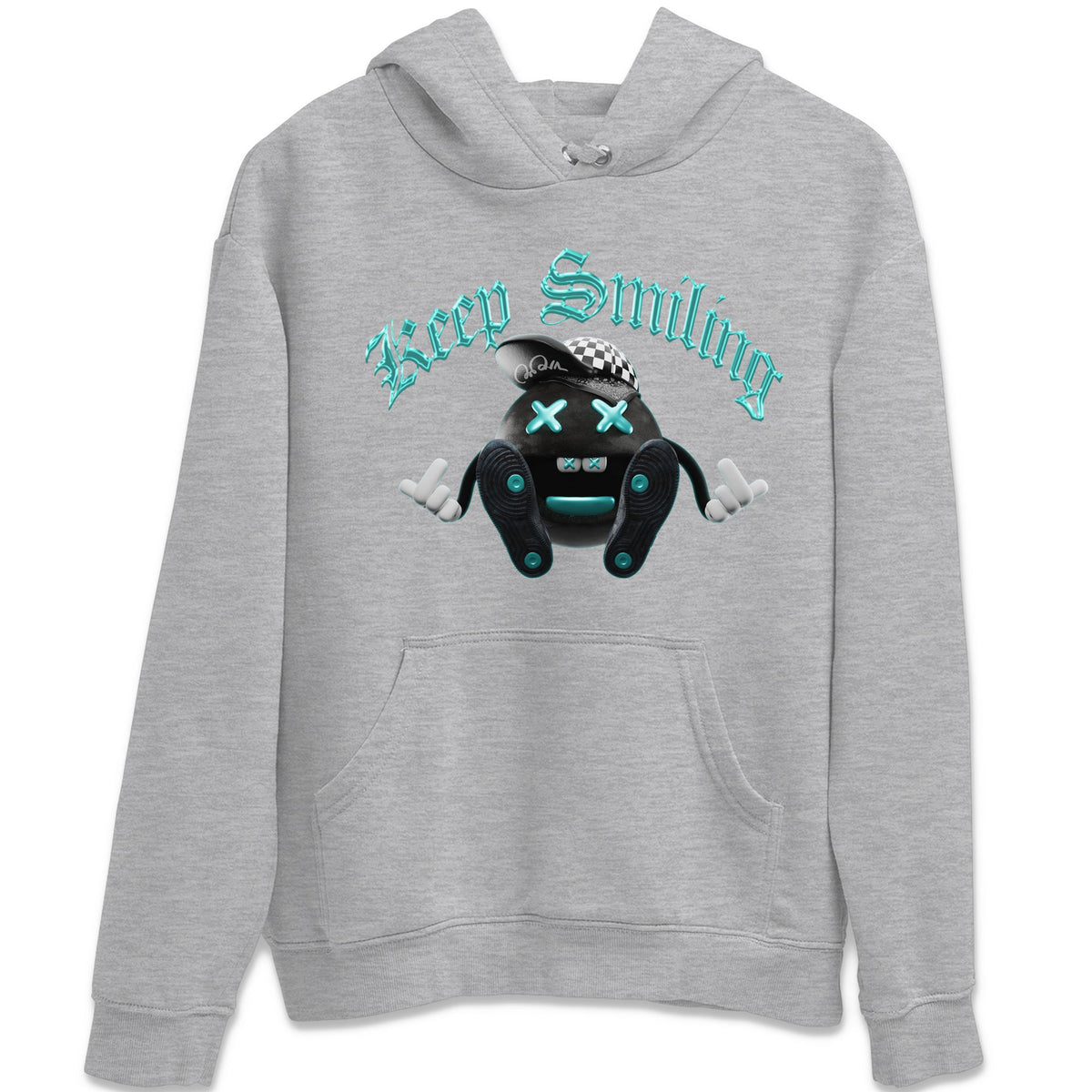 Air Force 1 Tiffany Sneaker Tees Drip Gear Zone Keep Smiling Sneaker Tees Nike Tiffany AF1Shirt Unisex Shirts Heather Grey 2