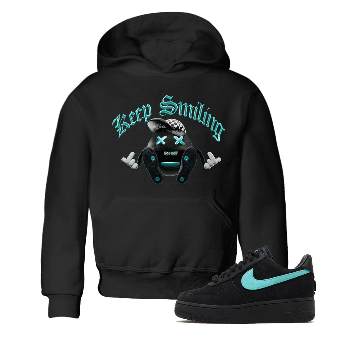 Air Force 1 Tiffany Keep Smiling Baby and Kids Sneaker Tees Nike Tiffany AF1Kids Sneaker Tees Washing and Care Tip