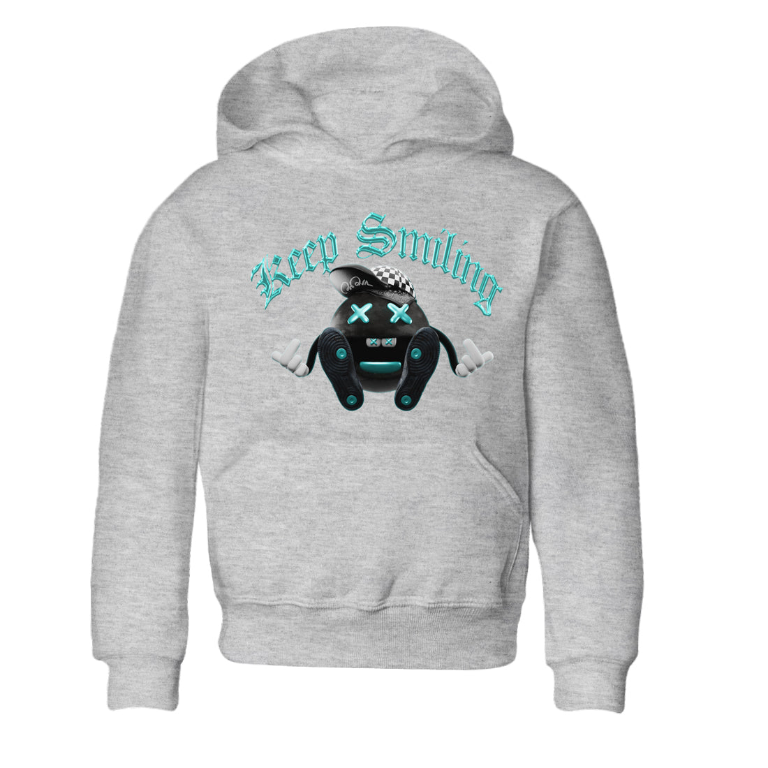 Air Force 1 Tiffany Sneaker Tees Drip Gear Zone Keep Smiling Sneaker Tees Nike Tiffany AF1Shirt Kids Shirts Heather Grey 2