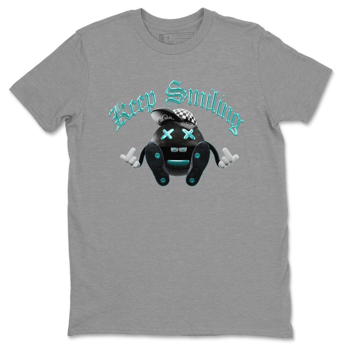 Air Force 1 Tiffany Sneaker Tees Drip Gear Zone Keep Smiling Sneaker Tees Nike Tiffany AF1Shirt Unisex Shirts Heather Grey 2