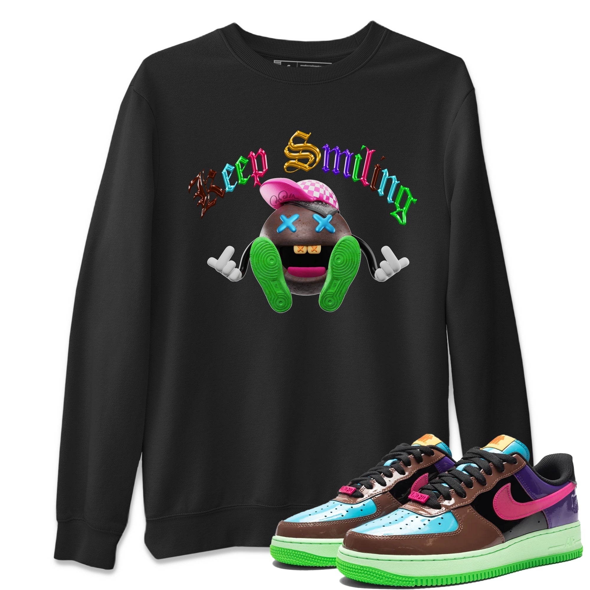 Air Force 1 Undefeated Fauna Brown Sneaker Tees Drip Gear Zone Keep Smiling Sneaker Tees Air Force 1 Undefeated Fauna Brown Shirt Unisex Shirts