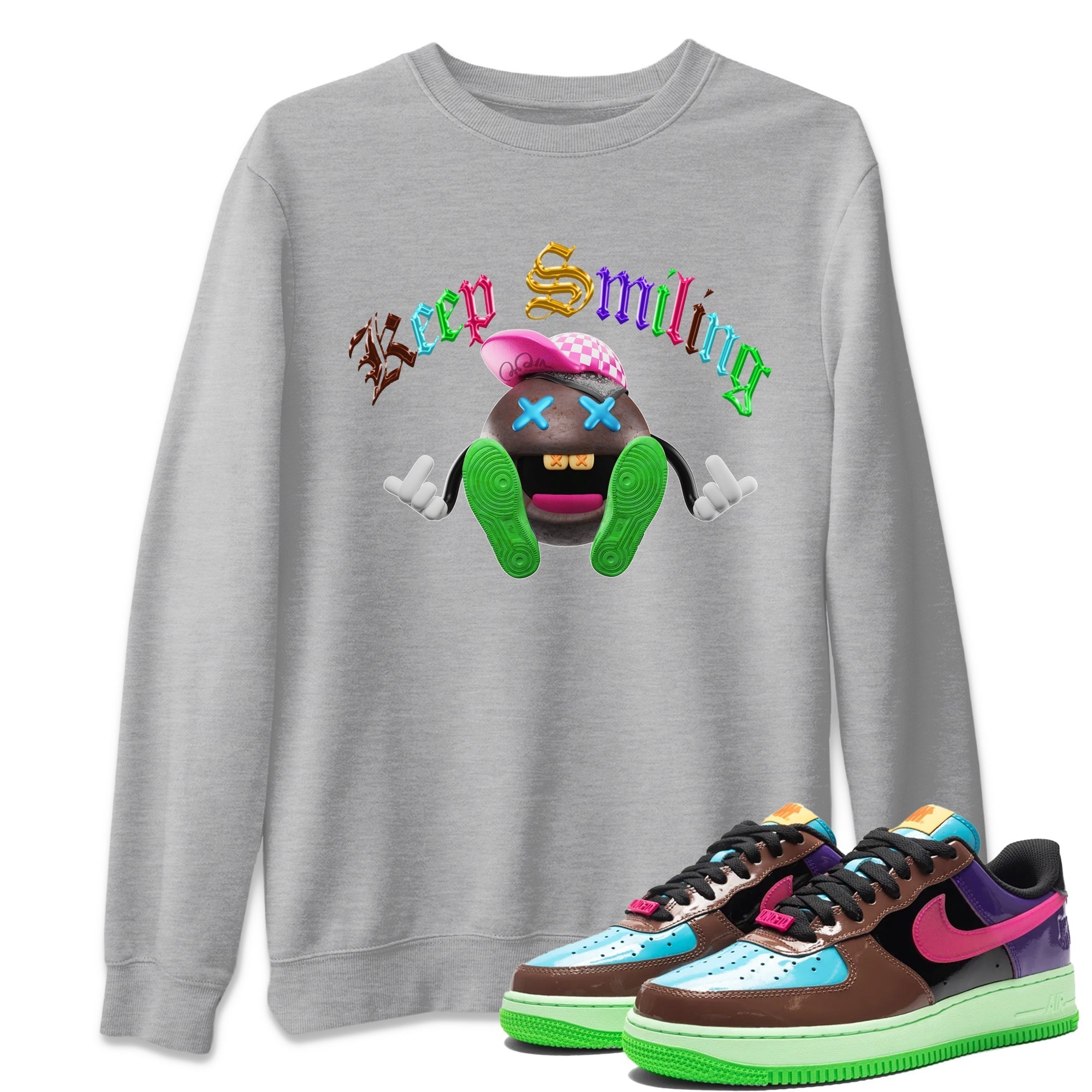 Air Force 1 Undefeated Fauna Brown Sneaker Tees Drip Gear Zone Keep Smiling Sneaker Tees Air Force 1 Undefeated Fauna Brown Shirt Unisex Shirts