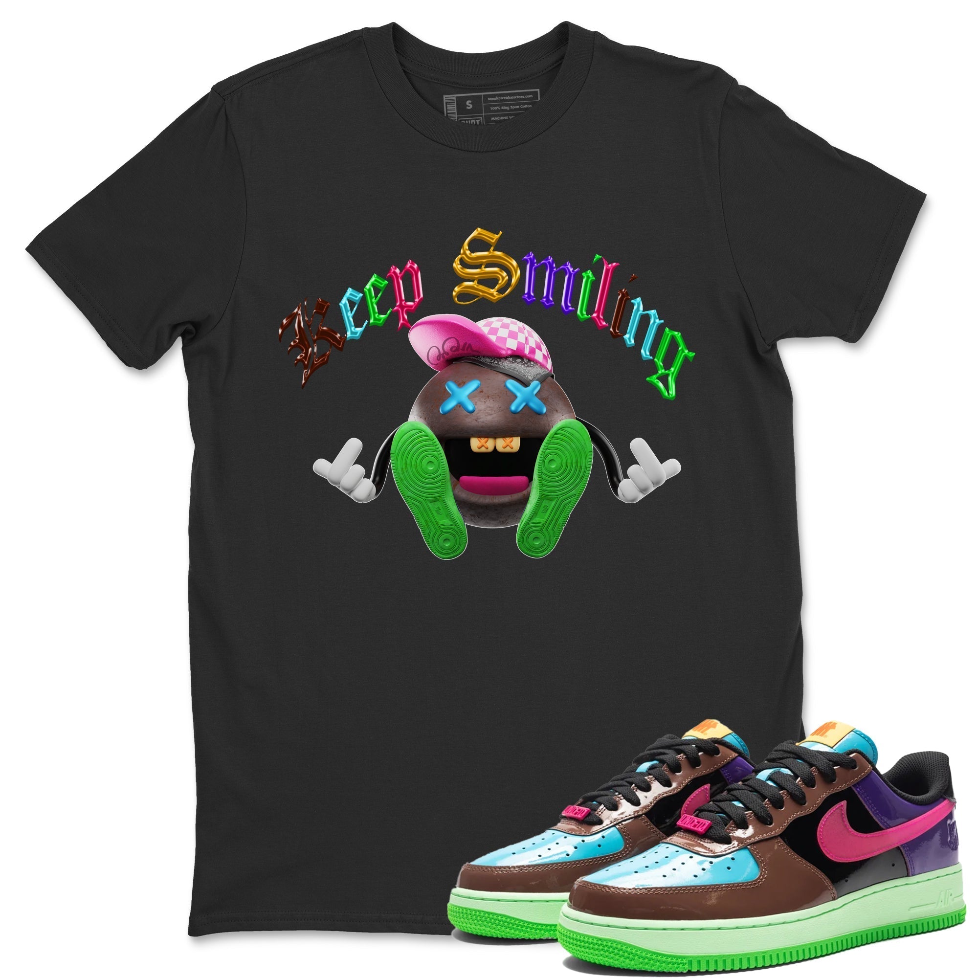 Air Force 1 Undefeated Fauna Brown Sneaker Tees Drip Gear Zone Keep Smiling Sneaker Tees Air Force 1 Undefeated Fauna Brown Shirt Unisex Shirts