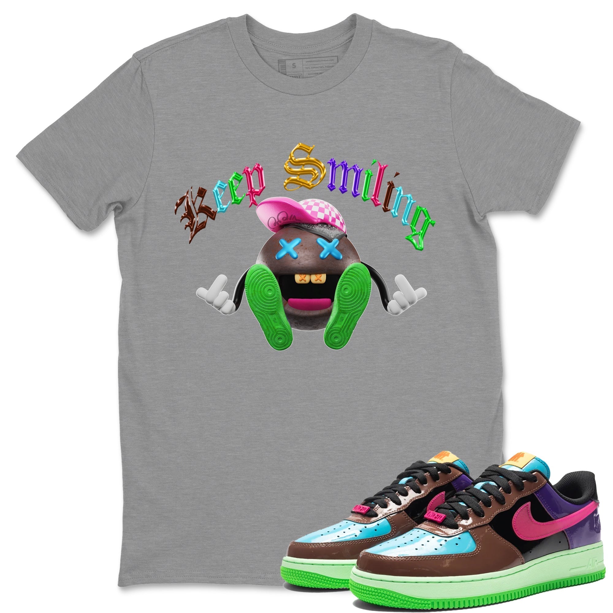 Air Force 1 Undefeated Fauna Brown Sneaker Tees Drip Gear Zone Keep Smiling Sneaker Tees Air Force 1 Undefeated Fauna Brown Shirt Unisex Shirts