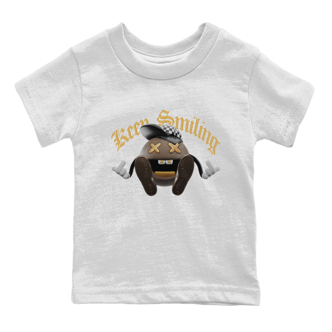 Air Jordan 1 Palomino shirt to match jordans Keep Smiling Streetwear Sneaker Shirt AJ1 High Palomino Drip Gear Zone Sneaker Matching Clothing Baby Toddler White 2 T-Shirt