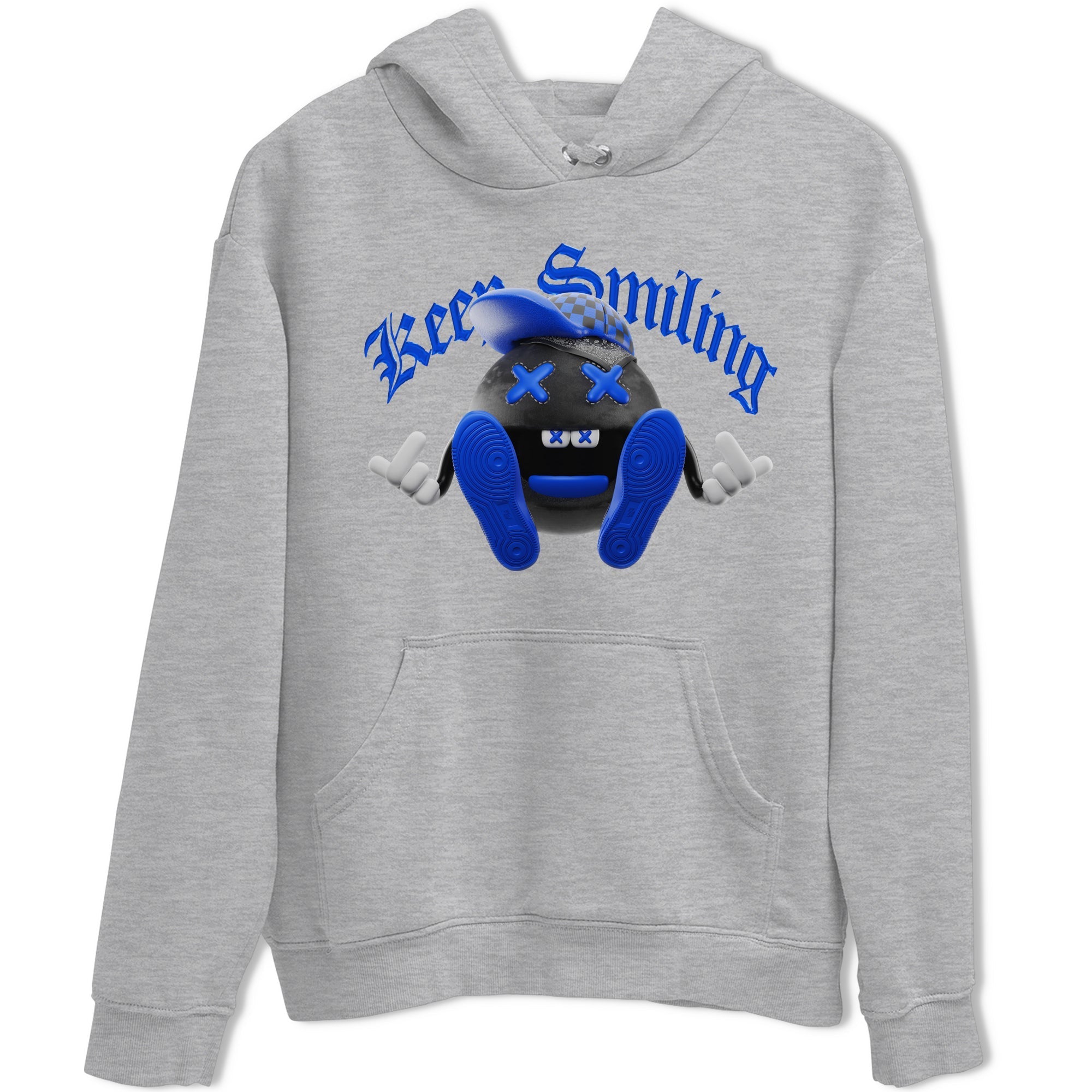Air Jordan 1 Royal Reimagined shirt to match jordans Keep Smiling sneaker tees AJ1 OG HIGH Royal Reimagined Drip Gear Zone Unisex Sneaker Tees and Sneaker Match T-Shirt Heather Grey 2 T-Shirt