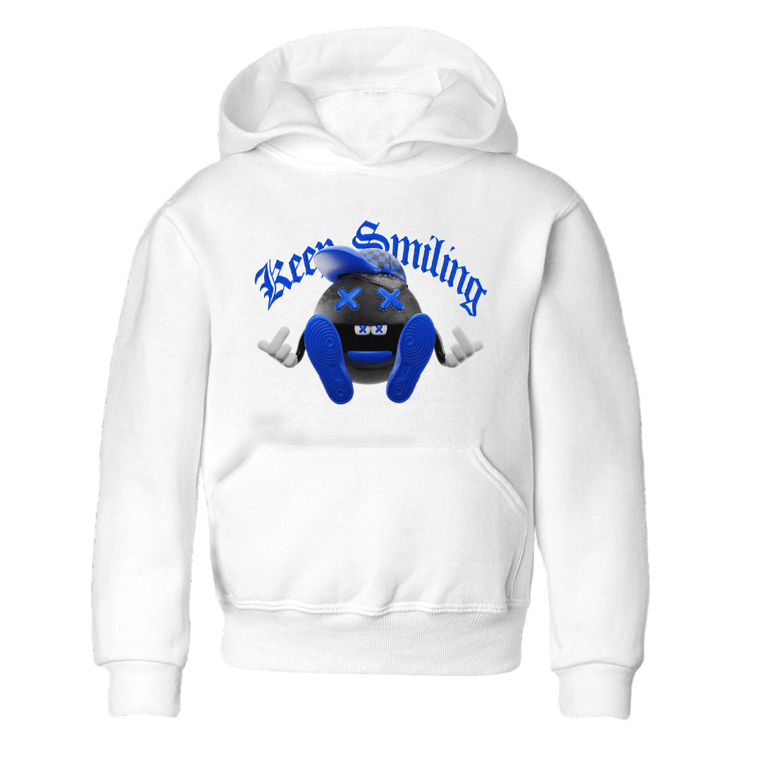 Air Jordan 1 Royal Reimagined shirt to match jordans Keep Smiling sneaker tees AJ1 OG HIGH Royal Reimagined Drip Gear Zone Kids Baby Toddler sneaker shirts White 2 T-Shirt