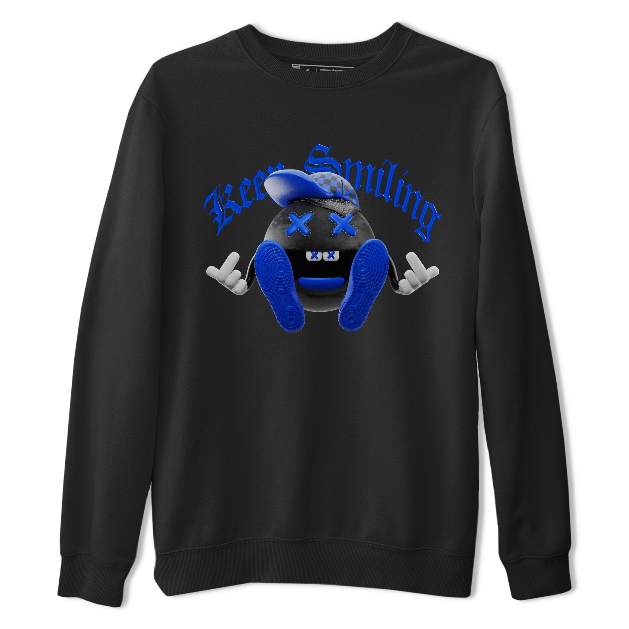 Air Jordan 1 Royal Reimagined shirt to match jordans Keep Smiling sneaker tees AJ1 OG HIGH Royal Reimagined Drip Gear Zone Unisex Sneaker Tees and Sneaker Match T-Shirt Black 2 T-Shirt