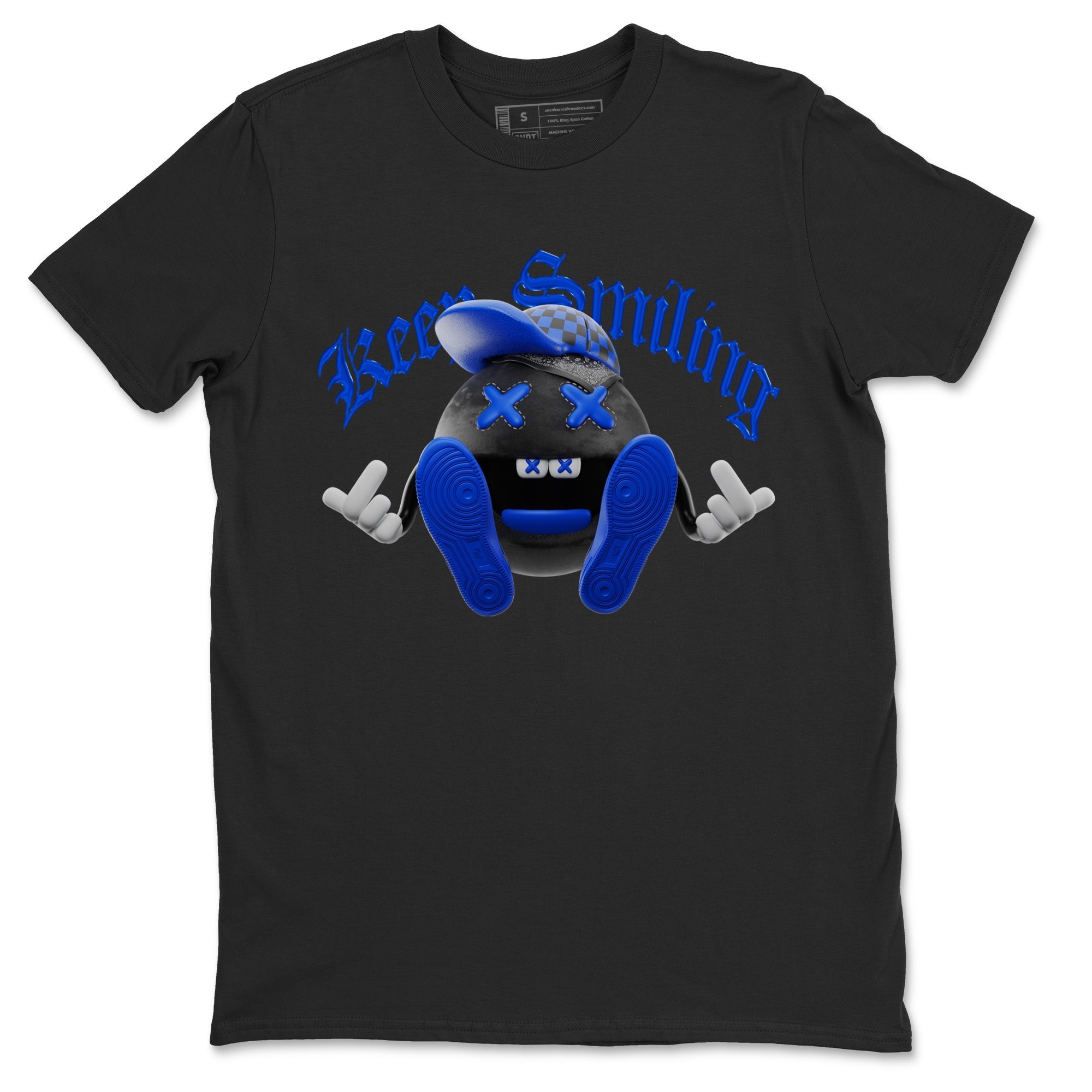 Air Jordan 1 Royal Reimagined shirt to match jordans Keep Smiling sneaker tees AJ1 OG HIGH Royal Reimagined Drip Gear Zone Unisex Sneaker Tees and Sneaker Match T-Shirt Black 2 T-Shirt