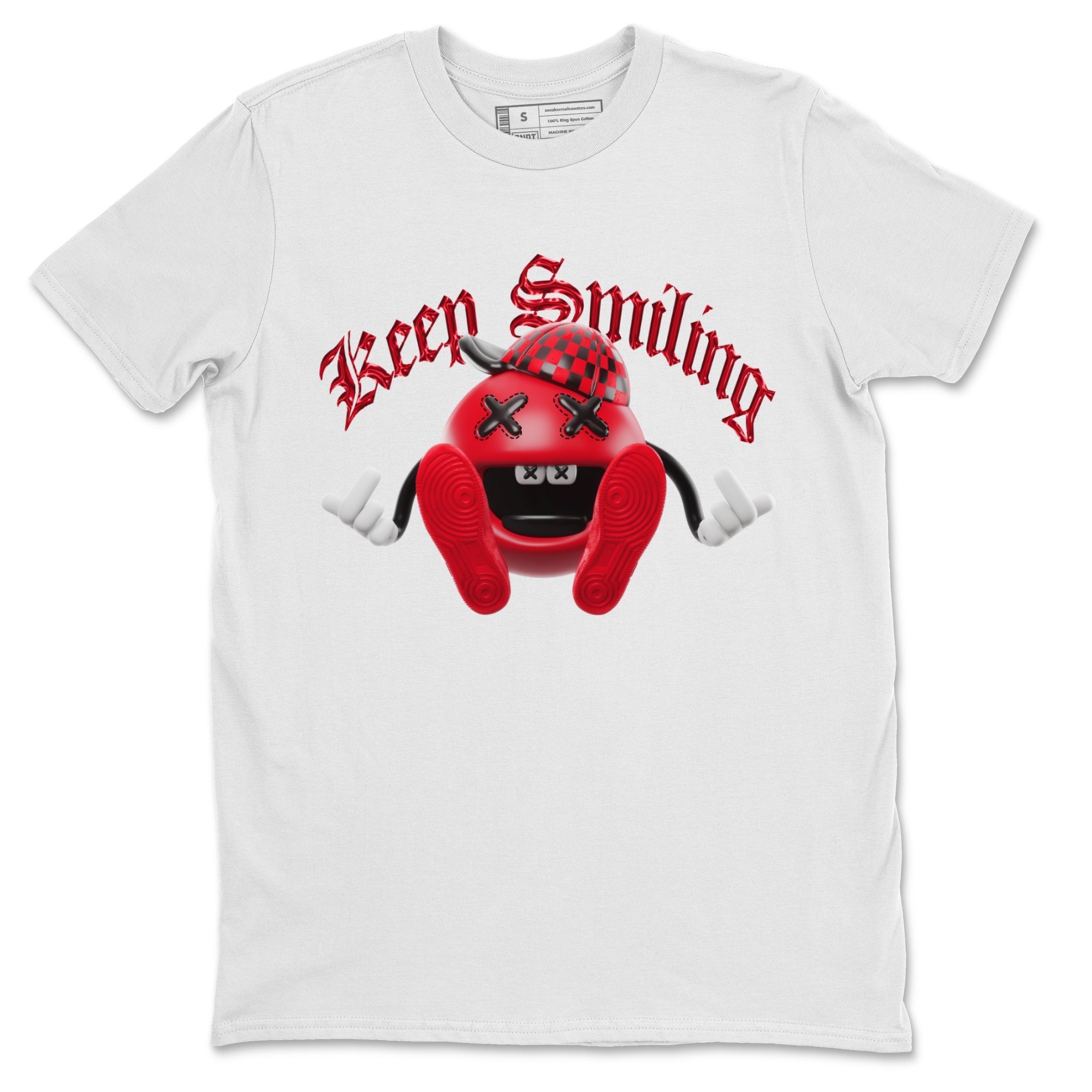 Air Jordan 1 Satin Bred Sneaker Match Tees Keep Smiling Sneaker Tees AJ1 Satin Bred Sneaker Release Tees Unisex Shirts White 2