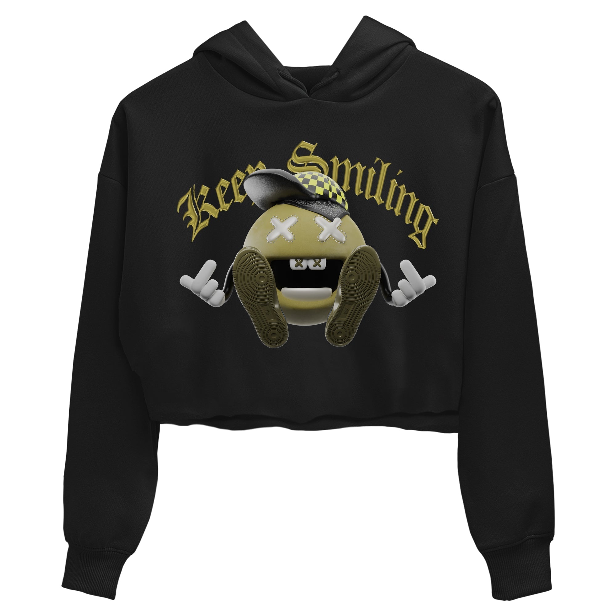 Air Jordan 1 Travis Scott Golf shirt to match jordans Keep Smiling Streetwear Sneaker Shirt AJ1 lowTravis Scott Golf Drip Gear Zone Sneaker Matching Clothing Black 2 Crop T-Shirt
