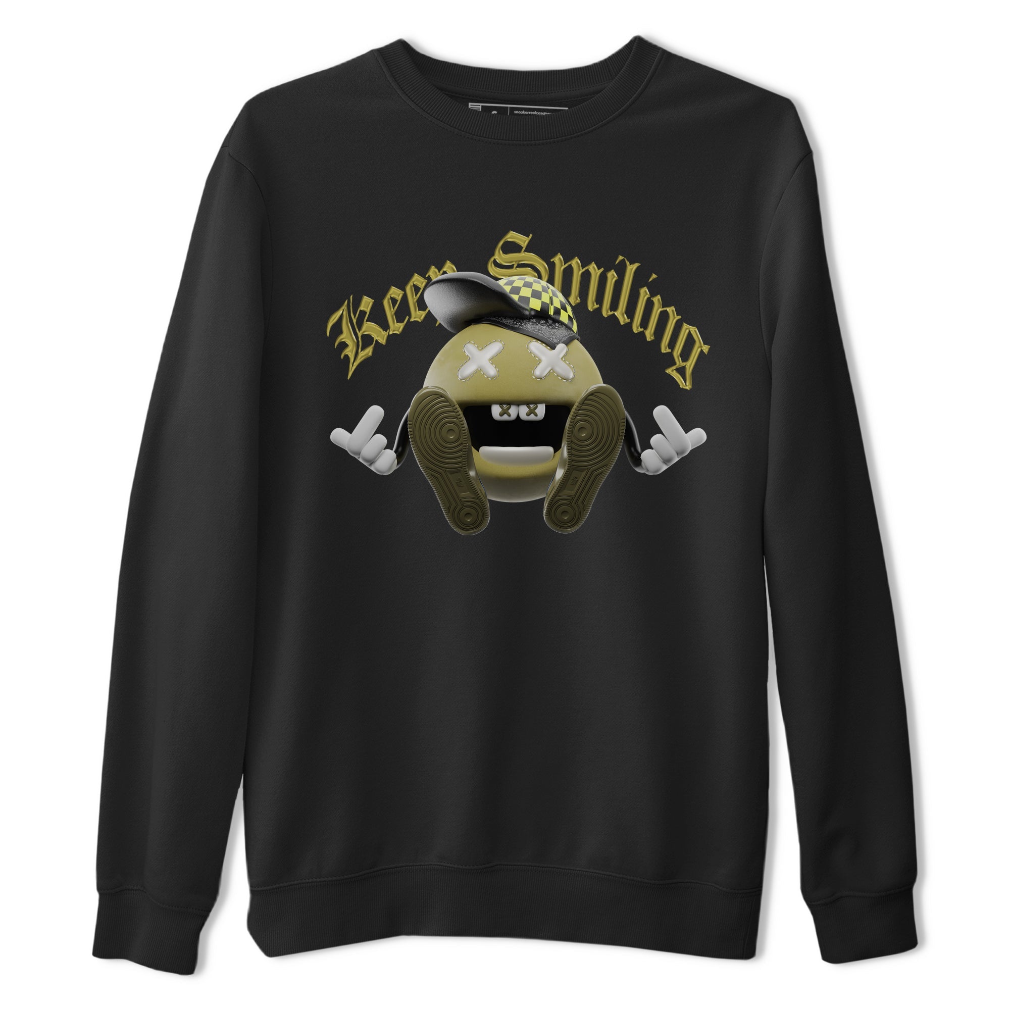 Air Jordan 1 Travis Scott Golf shirt to match jordans Keep Smiling Streetwear Sneaker Shirt AJ1 lowTravis Scott Golf Drip Gear Zone Sneaker Matching Clothing Unisex Black 2 T-Shirt