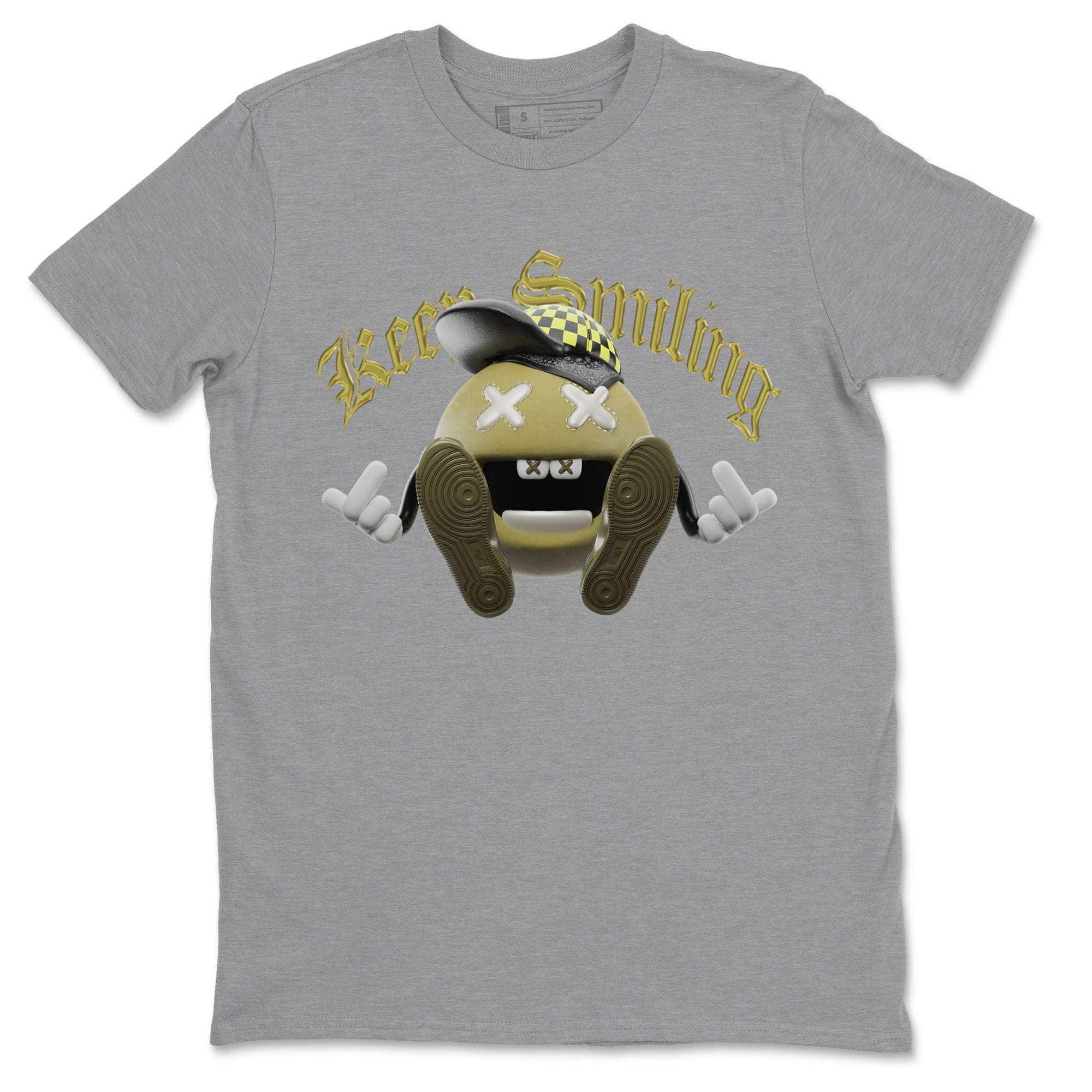 Air Jordan 1 Travis Scott Golf shirt to match jordans Keep Smiling Streetwear Sneaker Shirt AJ1 lowTravis Scott Golf Drip Gear Zone Sneaker Matching Clothing Unisex Heather Grey 2 T-Shirt