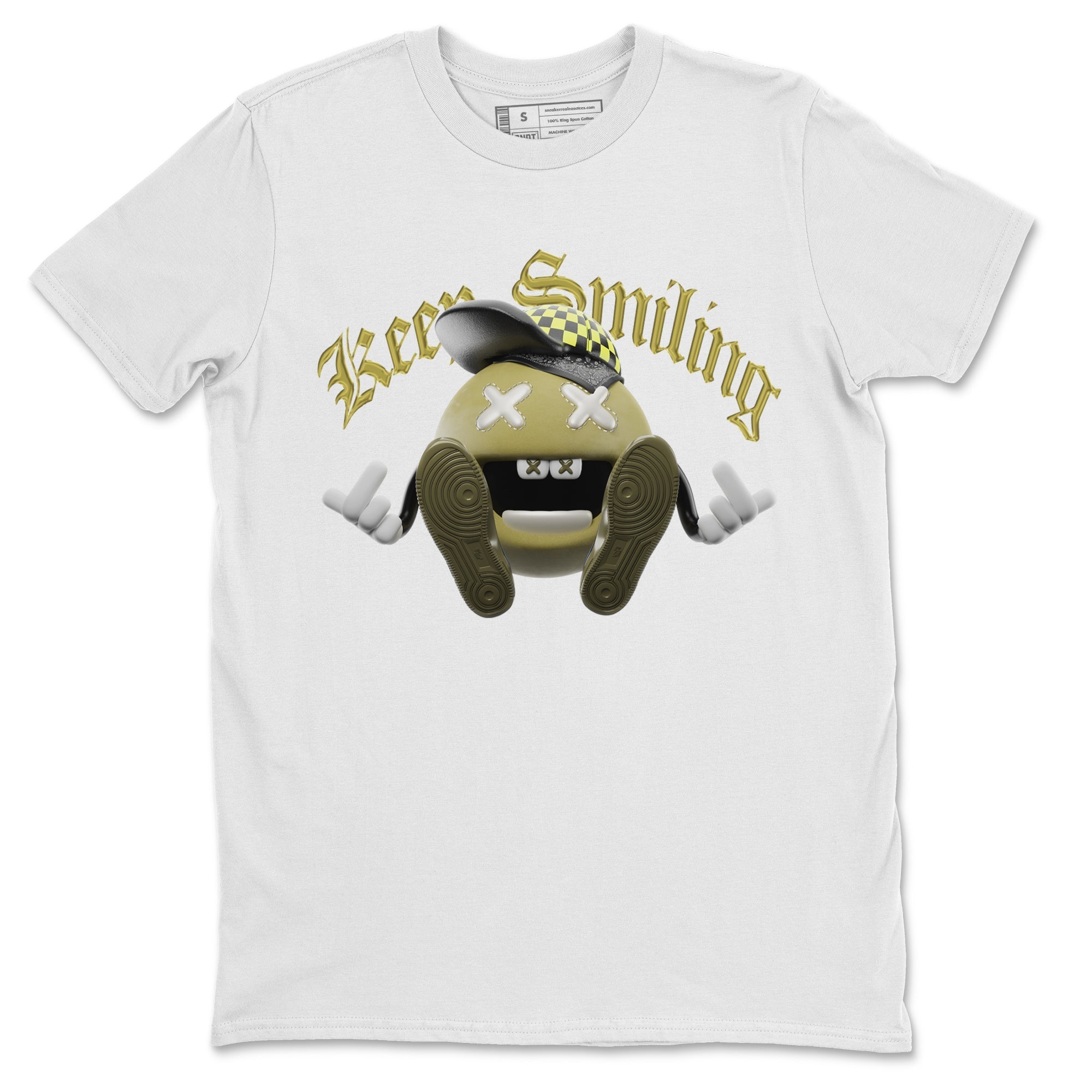 Air Jordan 1 Travis Scott Golf shirt to match jordans Keep Smiling Streetwear Sneaker Shirt AJ1 lowTravis Scott Golf Drip Gear Zone Sneaker Matching Clothing Unisex White 2 T-Shirt