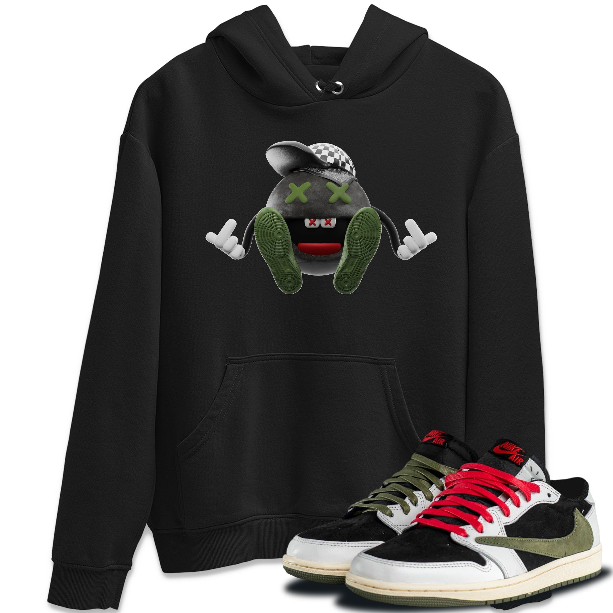 Air Jordan 1 Travis Scott Olive Sneaker Tees Drip Gear Zone Keep Smiling Sneaker Tees AJ1 OG Travis Scott Olive Shirt Unisex Shirts Black 1