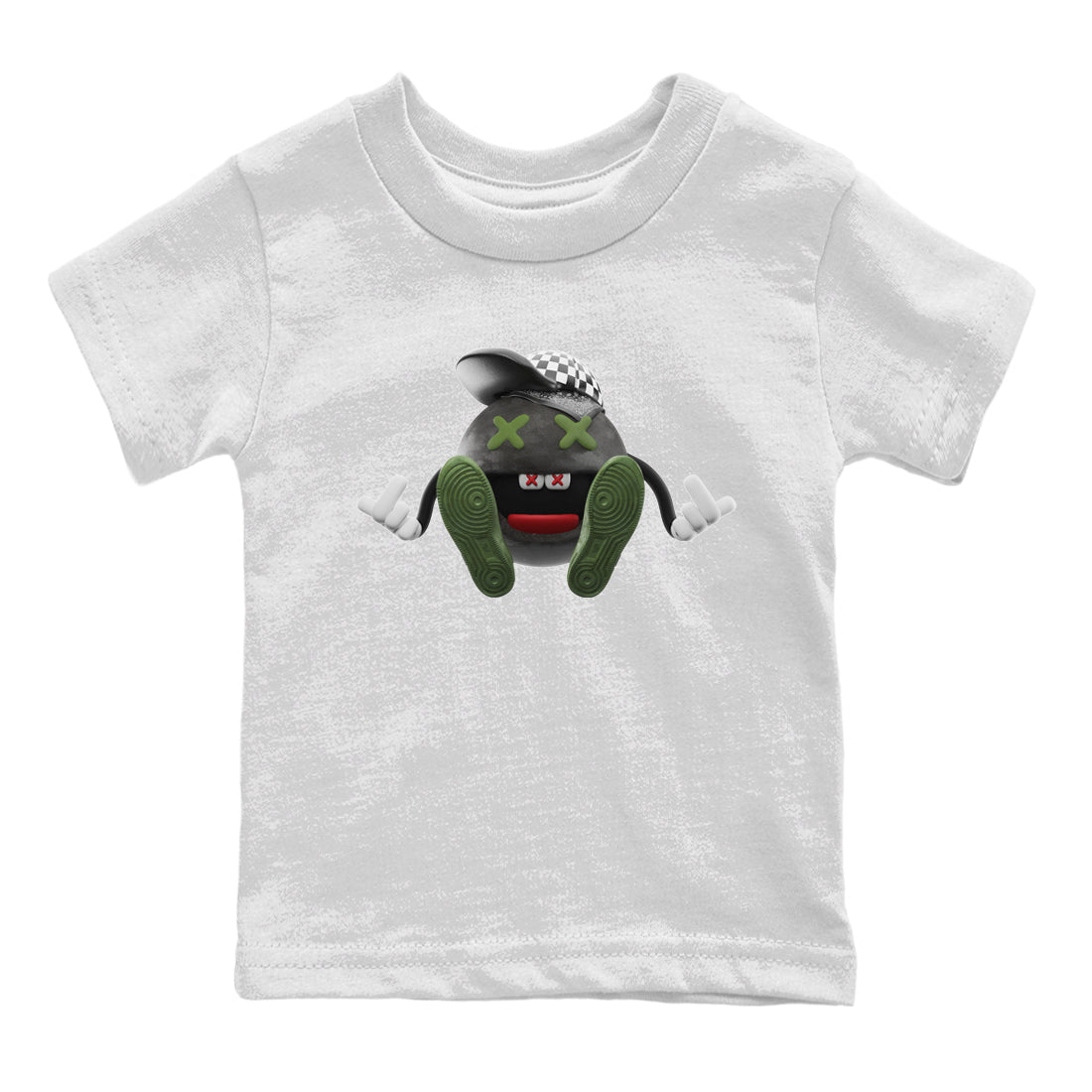 Air Jordan 1 Travis Scott Olive Sneaker Tees Drip Gear Zone Keep Smiling Sneaker Tees AJ1 OG Travis Scott Olive Shirt Kids Shirts White 2