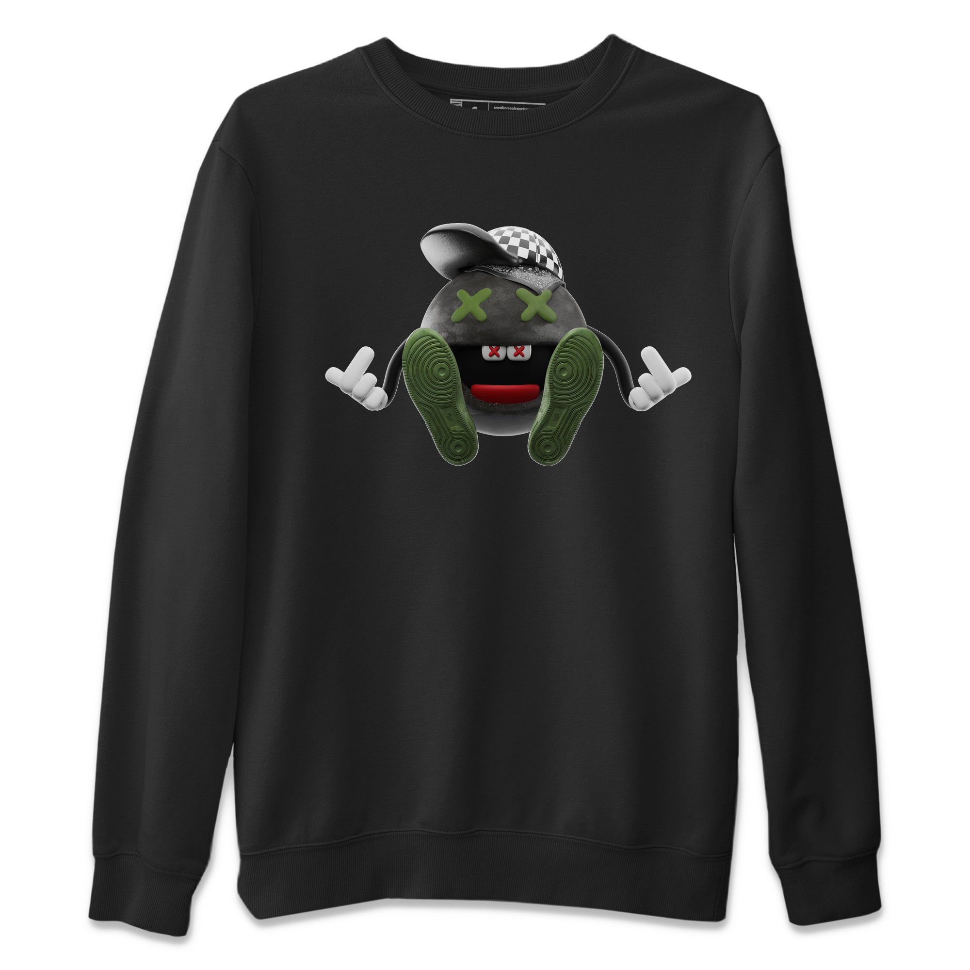 Air Jordan 1 Travis Scott Olive Sneaker Tees Drip Gear Zone Keep Smiling Sneaker Tees AJ1 OG Travis Scott Olive Shirt Unisex Shirts Black 2