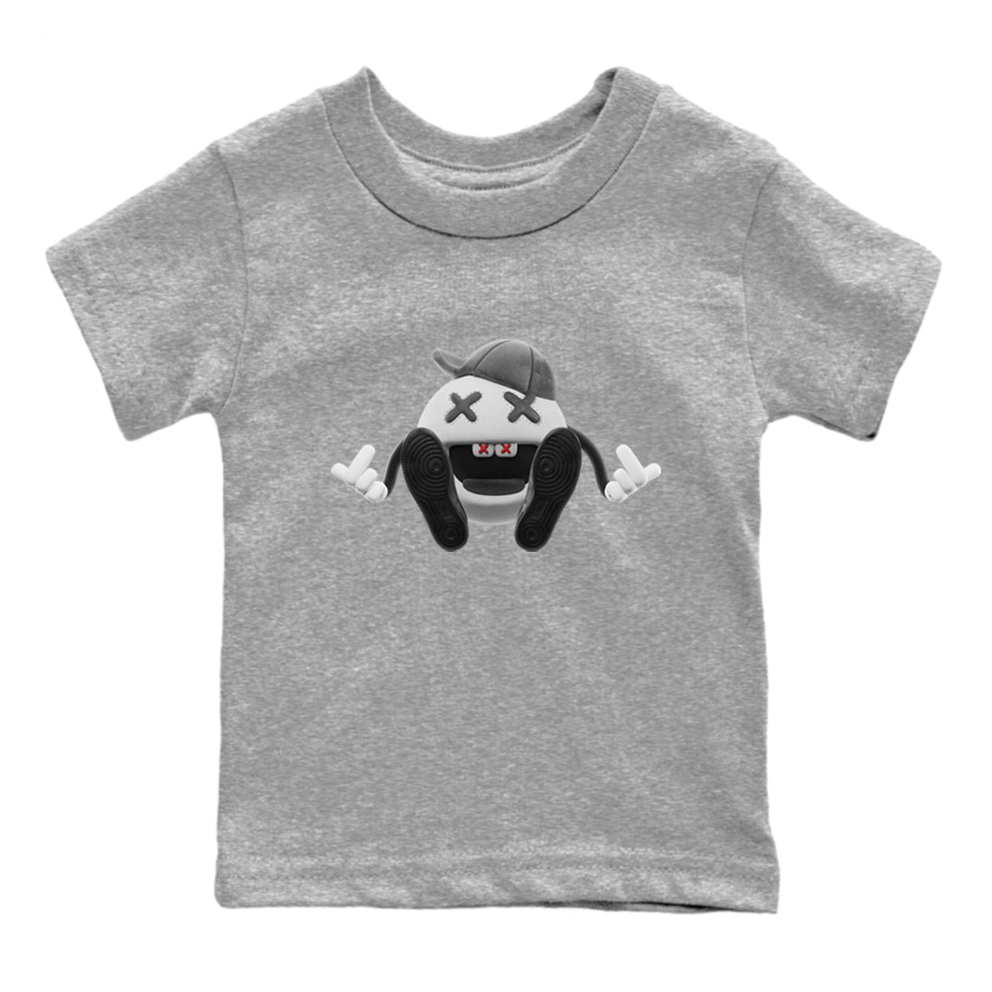 Air Jordan 1 Washed Heritage Sneaker Match Tees Keep Smiling Shirts AJ1 Washed Heritage Drip Gear Zone Kids Shirts Heather Grey 2