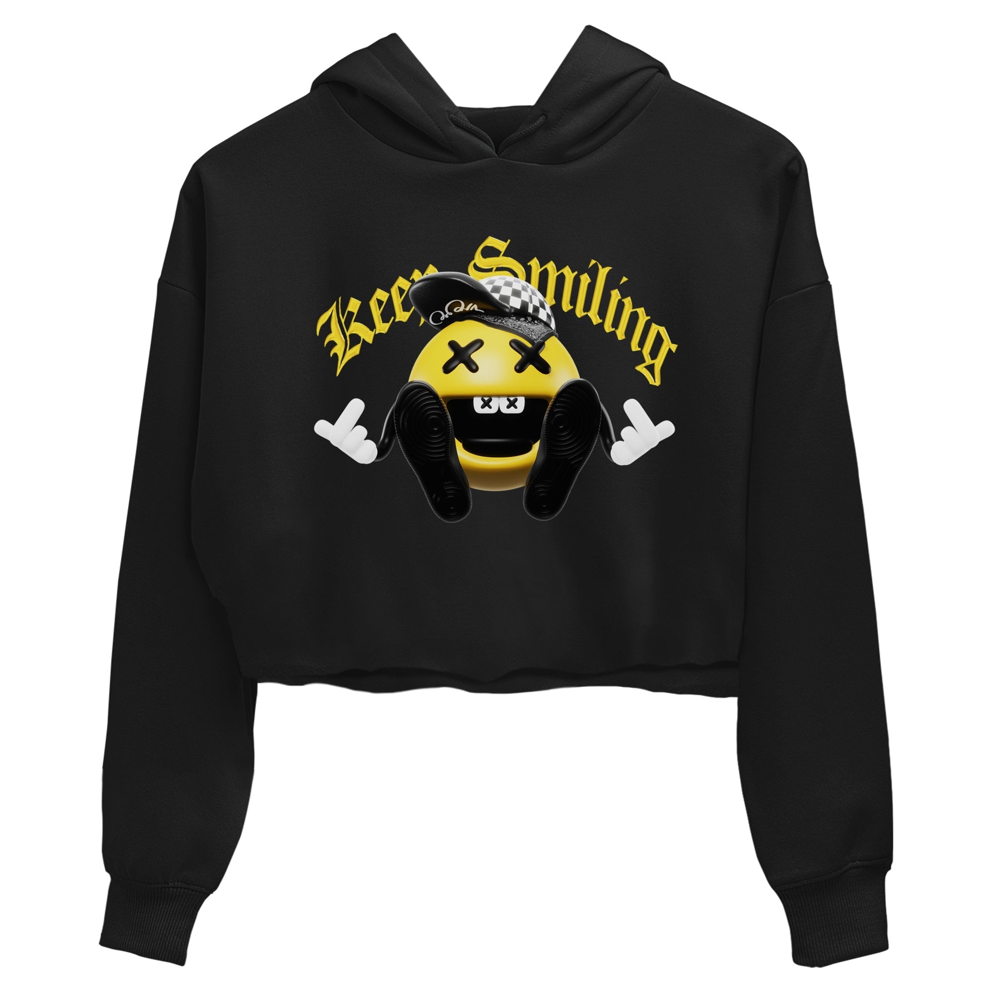 1s Yellow Ochre shirt to match jordans Keep Smiling sneaker tees streetwear brand Air Jordan 1 Yellow Ochre Drip Gear Zone Brand Black 2 crop length shirt