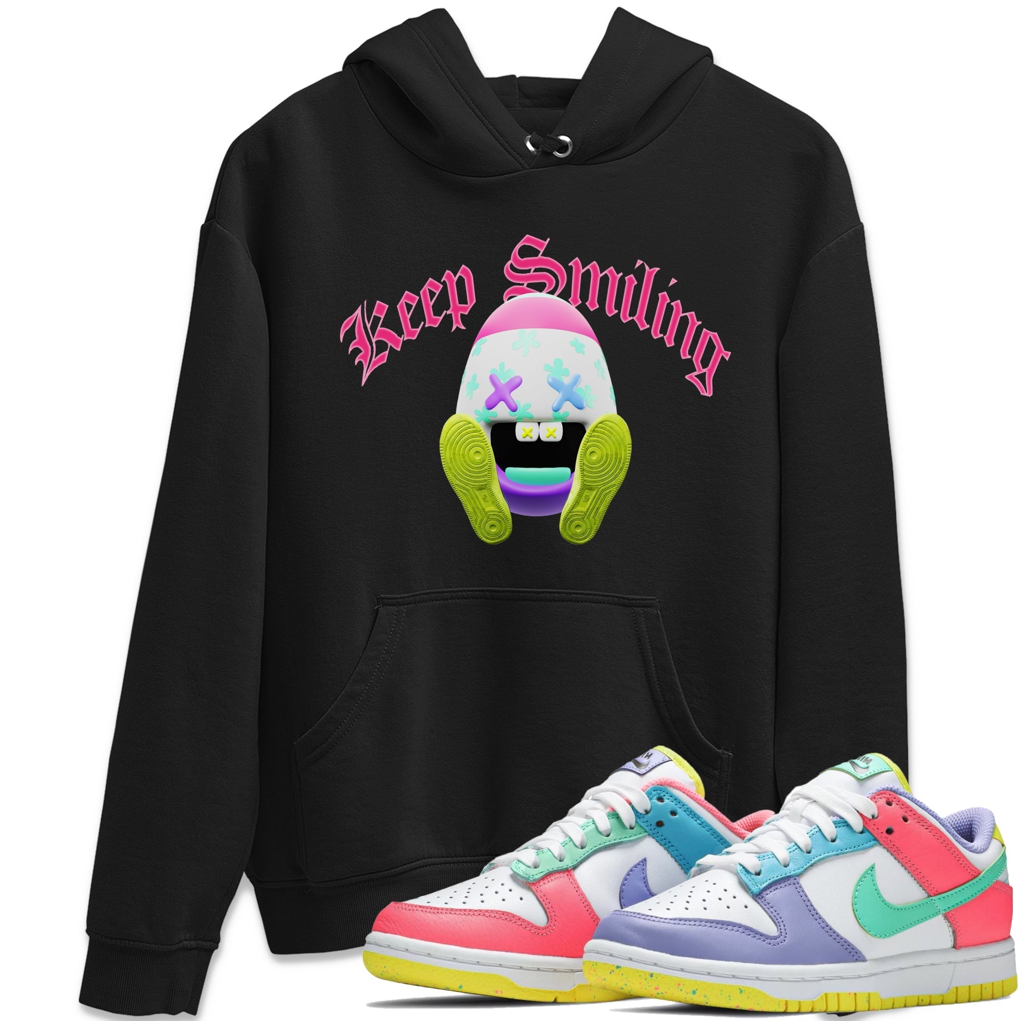 Dunk Easter Candy Sneaker Tees Drip Gear Zone Keep Smiling Sneaker Tees Nike Easter Shirt Unisex Shirts Black 1