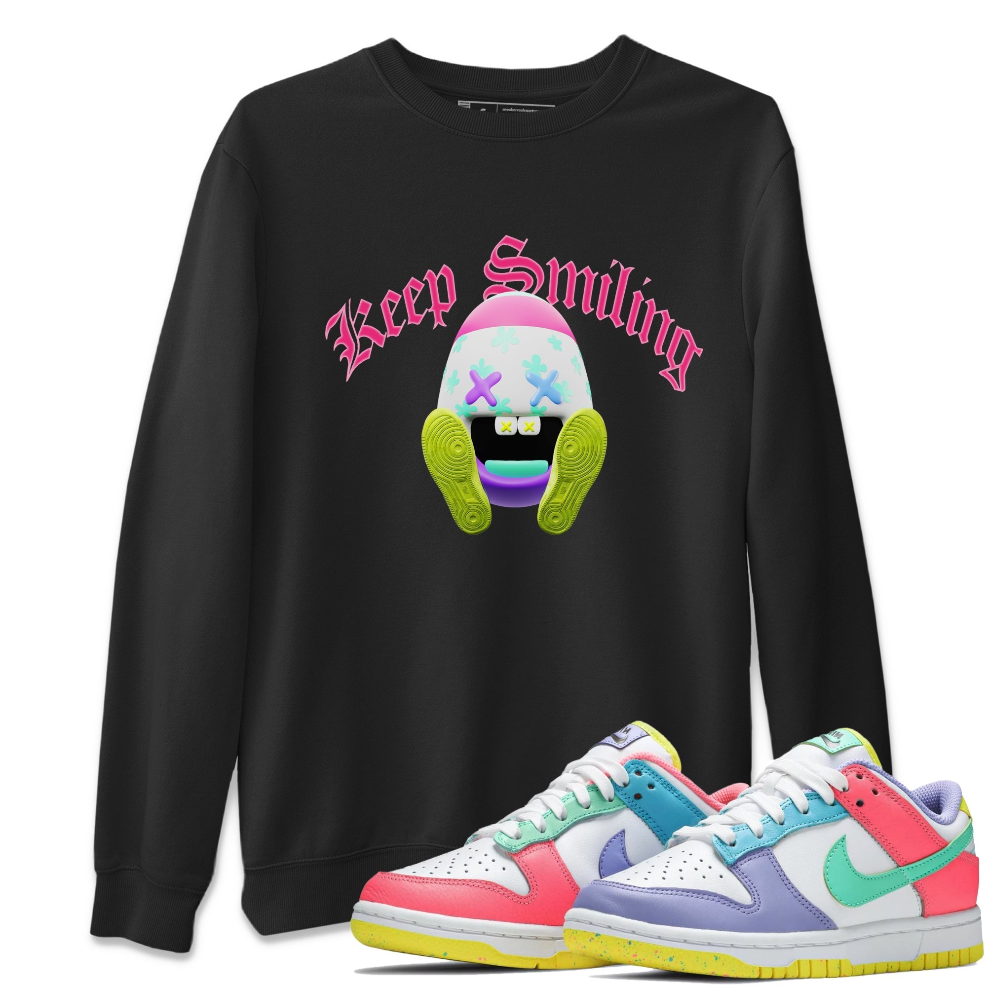 Dunk Easter Candy Sneaker Tees Drip Gear Zone Keep Smiling Sneaker Tees Nike Easter Shirt Unisex Shirts Black 1