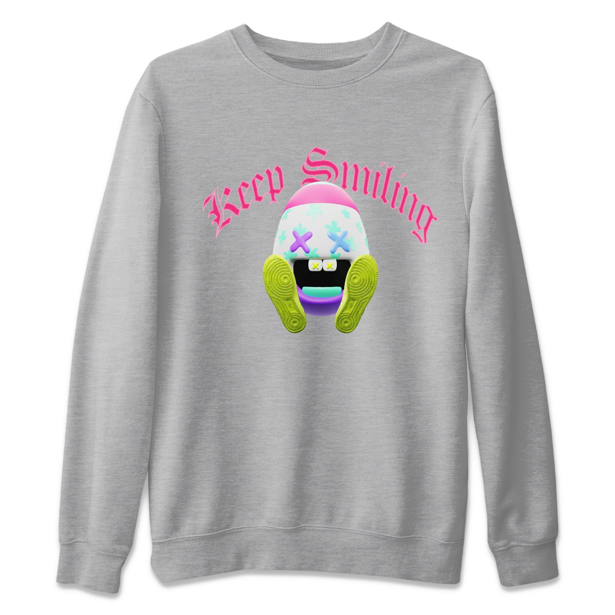Dunk Easter Candy Sneaker Tees Drip Gear Zone Keep Smiling Sneaker Tees Nike Easter Shirt Unisex Shirts Heather Grey 2