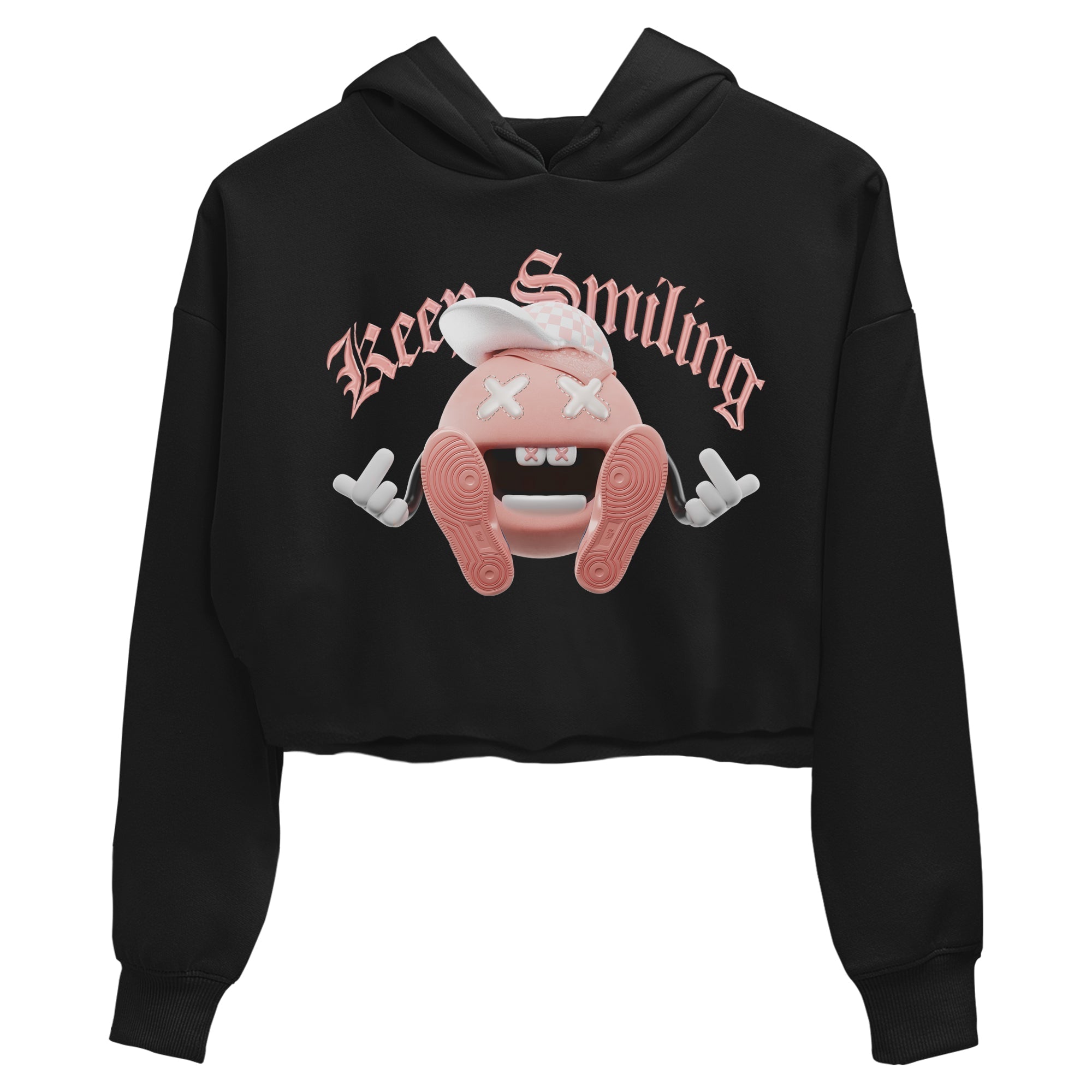 Dunk Rose Whisper shirt to match jordans Keep Smiling Streetwear Sneaker Shirt Nike Dunk LowRose Whisper Drip Gear Zone Sneaker Matching Clothing Black 2 Crop T-Shirt