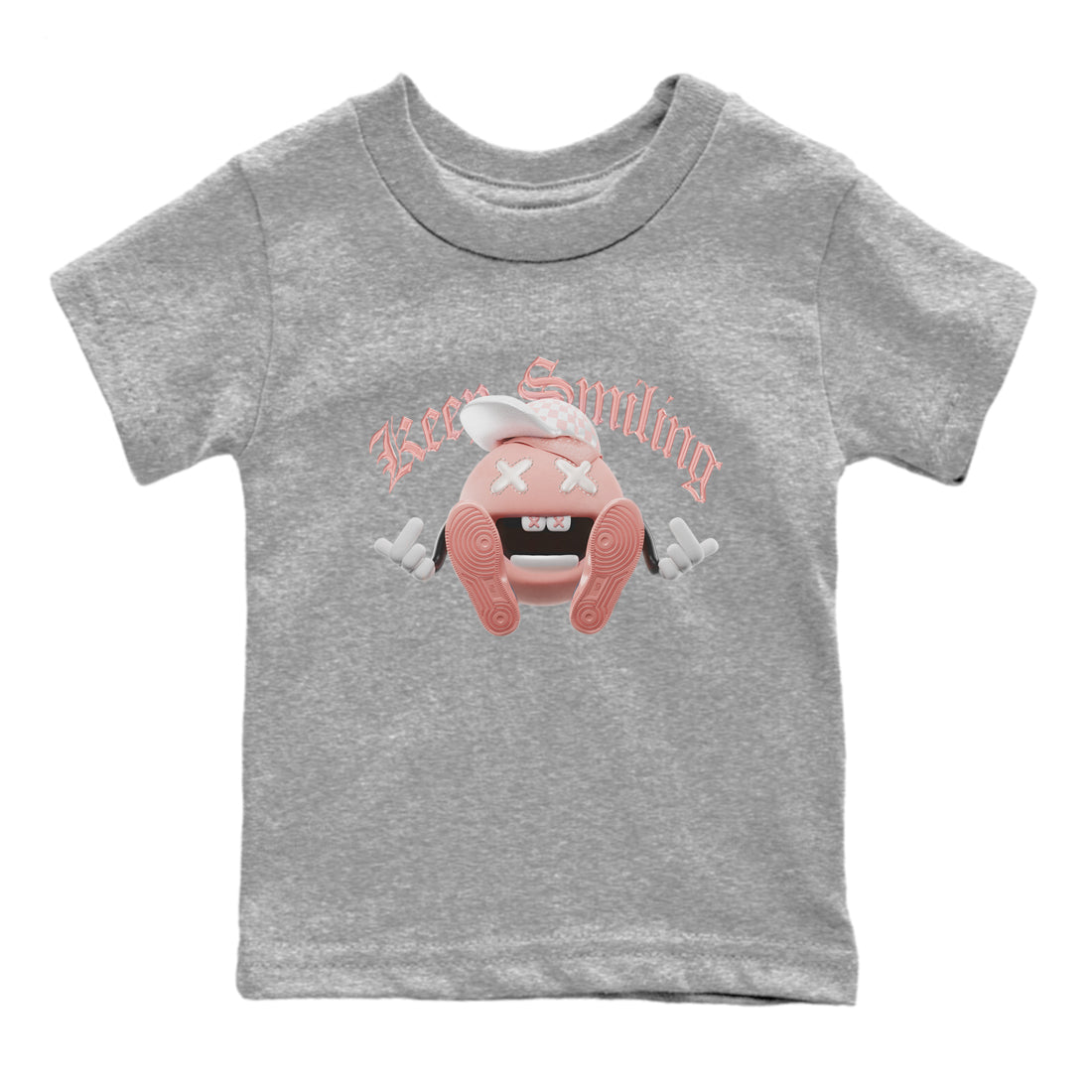 Dunk Rose Whisper shirt to match jordans Keep Smiling Streetwear Sneaker Shirt Nike Dunk LowRose Whisper Drip Gear Zone Sneaker Matching Clothing Baby Toddler Heather Grey 2 T-Shirt
