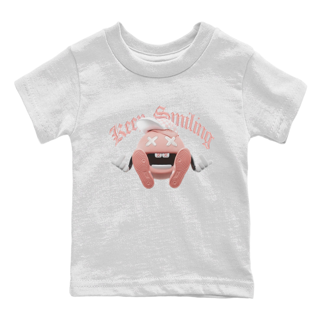 Dunk Rose Whisper shirt to match jordans Keep Smiling Streetwear Sneaker Shirt Nike Dunk LowRose Whisper Drip Gear Zone Sneaker Matching Clothing Baby Toddler White 2 T-Shirt