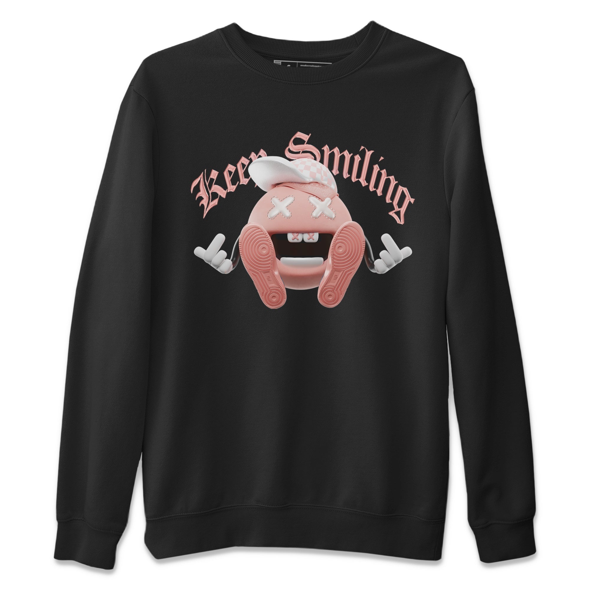 Dunk Rose Whisper shirt to match jordans Keep Smiling Streetwear Sneaker Shirt Nike Dunk LowRose Whisper Drip Gear Zone Sneaker Matching Clothing Unisex Black 2 T-Shirt