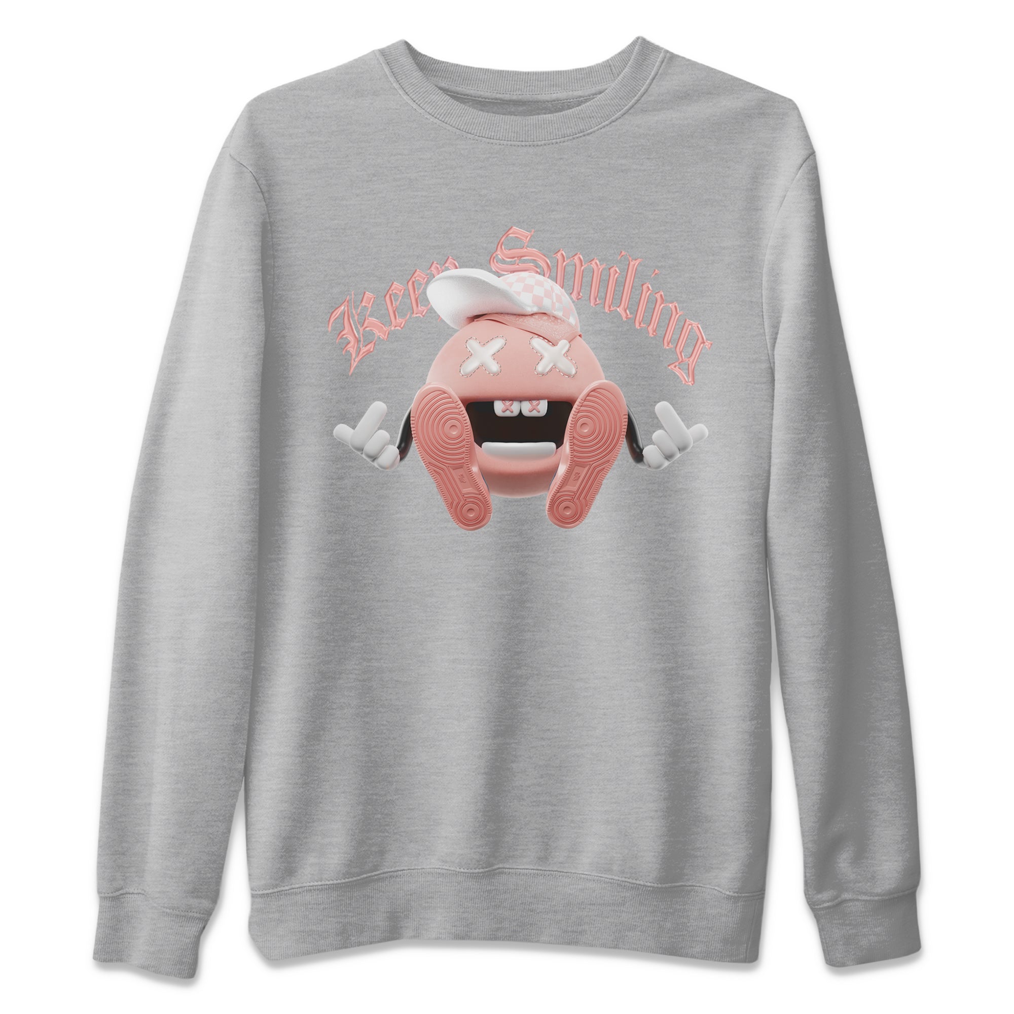 Dunk Rose Whisper shirt to match jordans Keep Smiling Streetwear Sneaker Shirt Nike Dunk LowRose Whisper Drip Gear Zone Sneaker Matching Clothing Unisex Heather Grey 2 T-Shirt