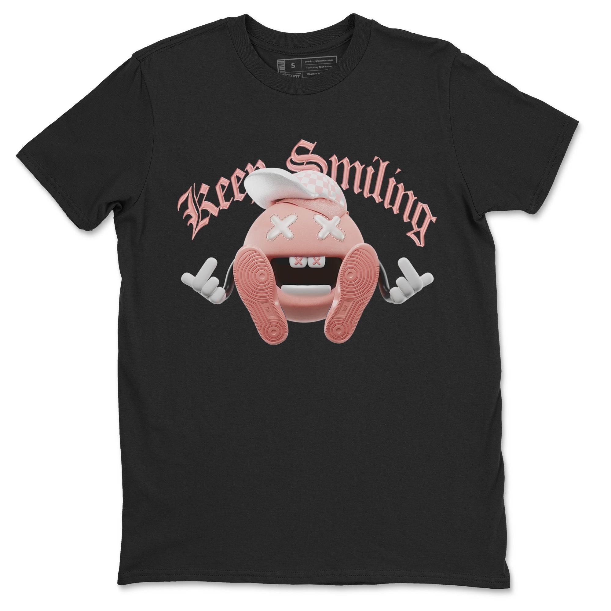 Dunk Rose Whisper shirt to match jordans Keep Smiling Streetwear Sneaker Shirt Nike Dunk LowRose Whisper Drip Gear Zone Sneaker Matching Clothing Unisex Black 2 T-Shirt