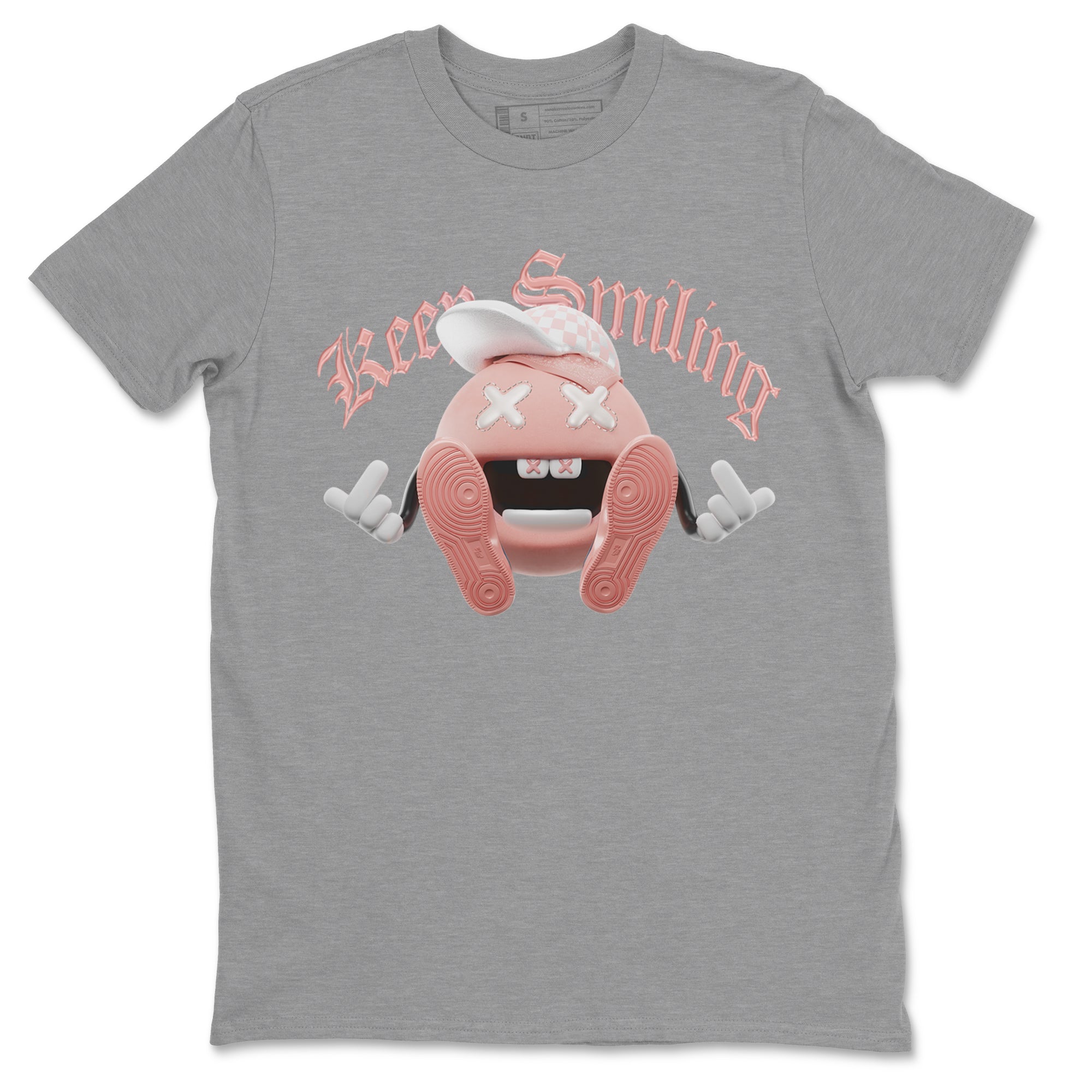 Dunk Rose Whisper shirt to match jordans Keep Smiling Streetwear Sneaker Shirt Nike Dunk LowRose Whisper Drip Gear Zone Sneaker Matching Clothing Unisex Heather Grey 2 T-Shirt